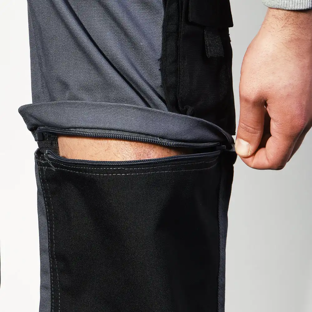 Bundhose 2in1 320g/m² "CANVAS" Cordura in grau, 48 - Thumbnail 2
