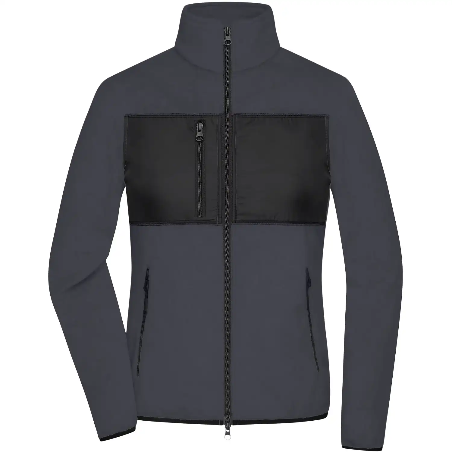 Damen Fleecejacke "JN1311" in carbon/black, L - Thumbnail 1