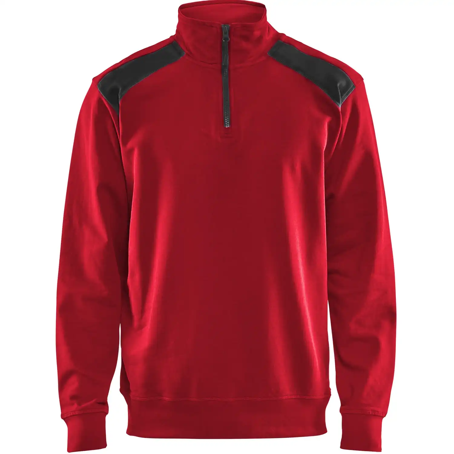 Zip-Sweatshirt "3353" 100% Baumwolle in rot/schwarz, 3XL - Thumbnail 1