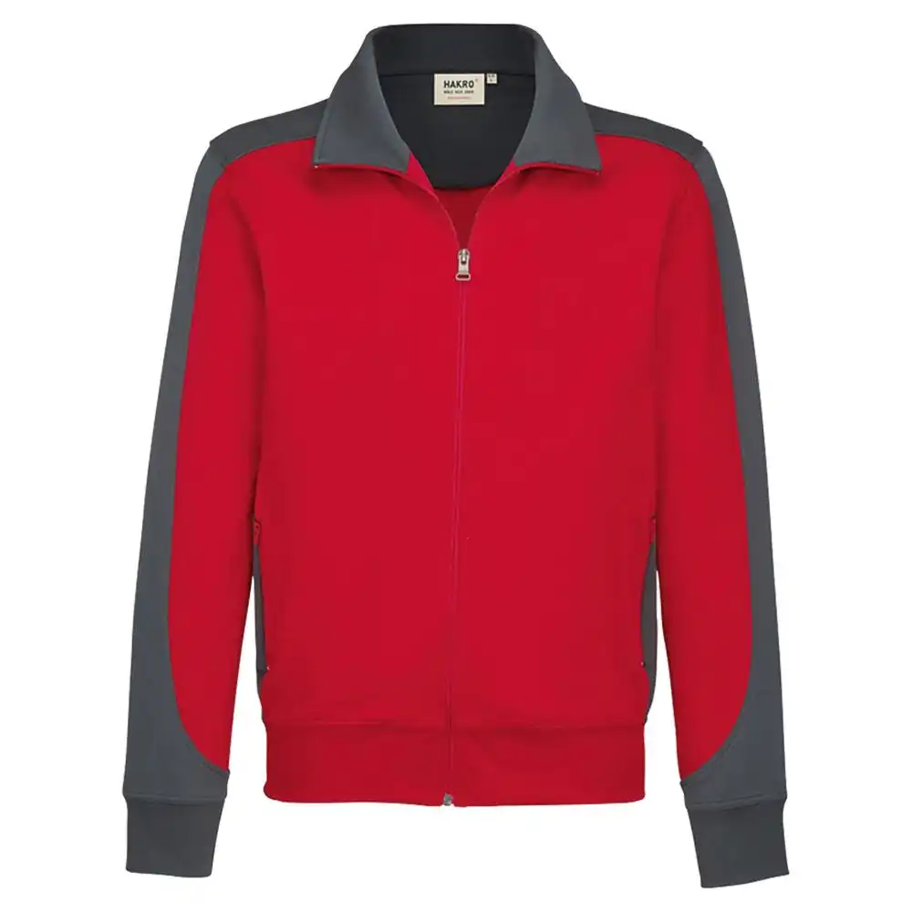 Sweatjacke Contrast "Performance" 477 in Rot, L - Bild 1