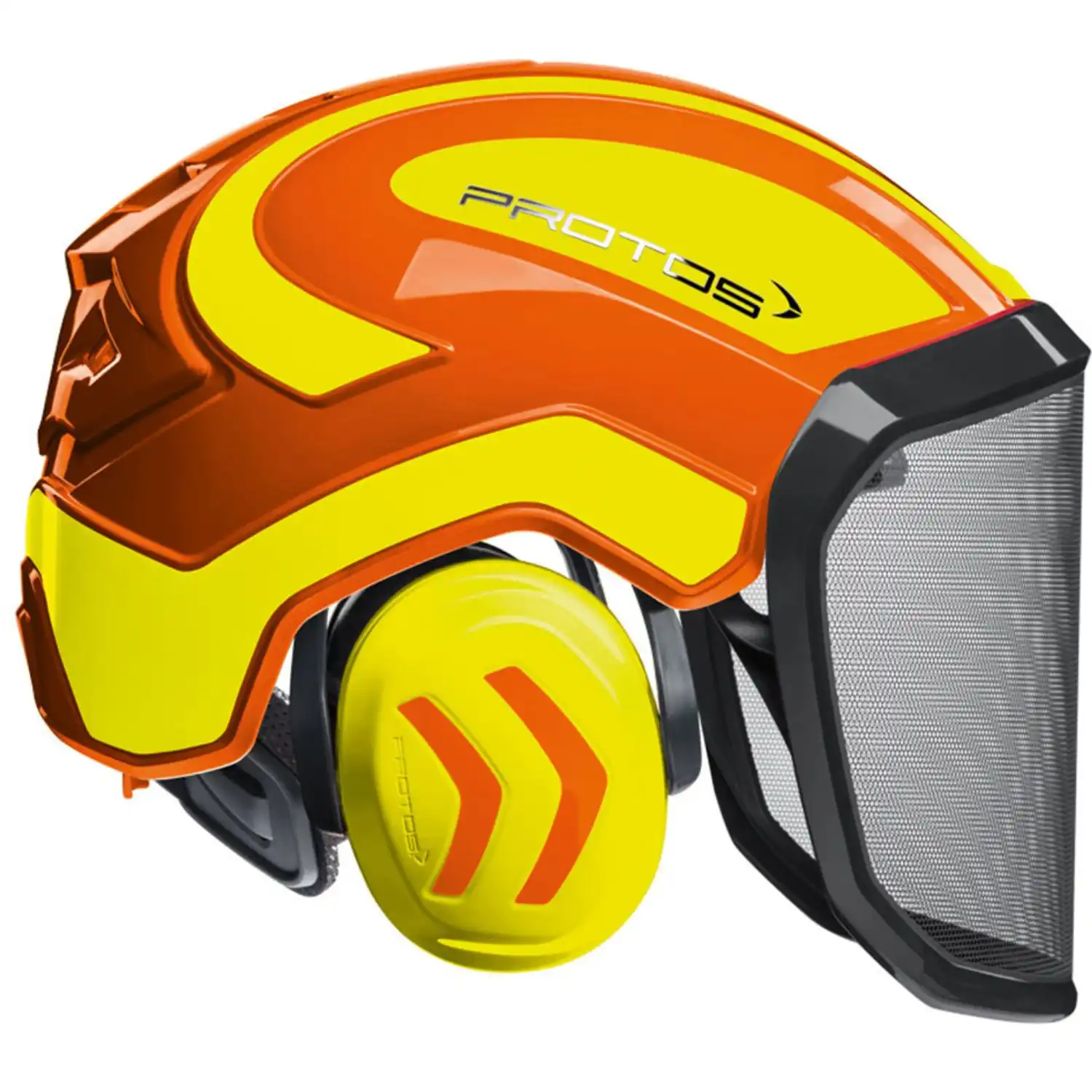 Forstschutzhelm "Integral Forest" grobes Visier G16 in orange/neongelb - Bild 1