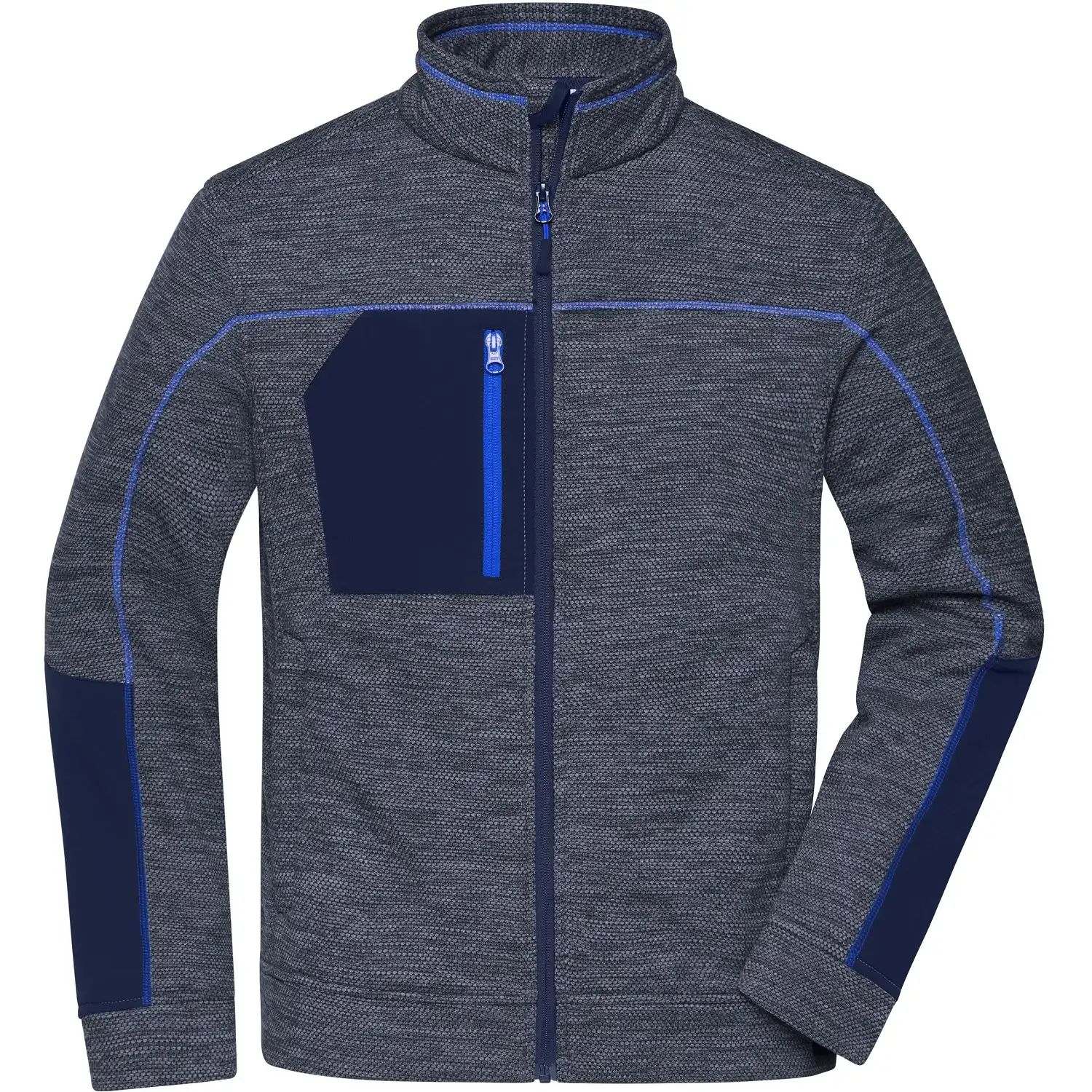 Fleecejacke "JN1818" in navy-melange, 3XL - Bild 1