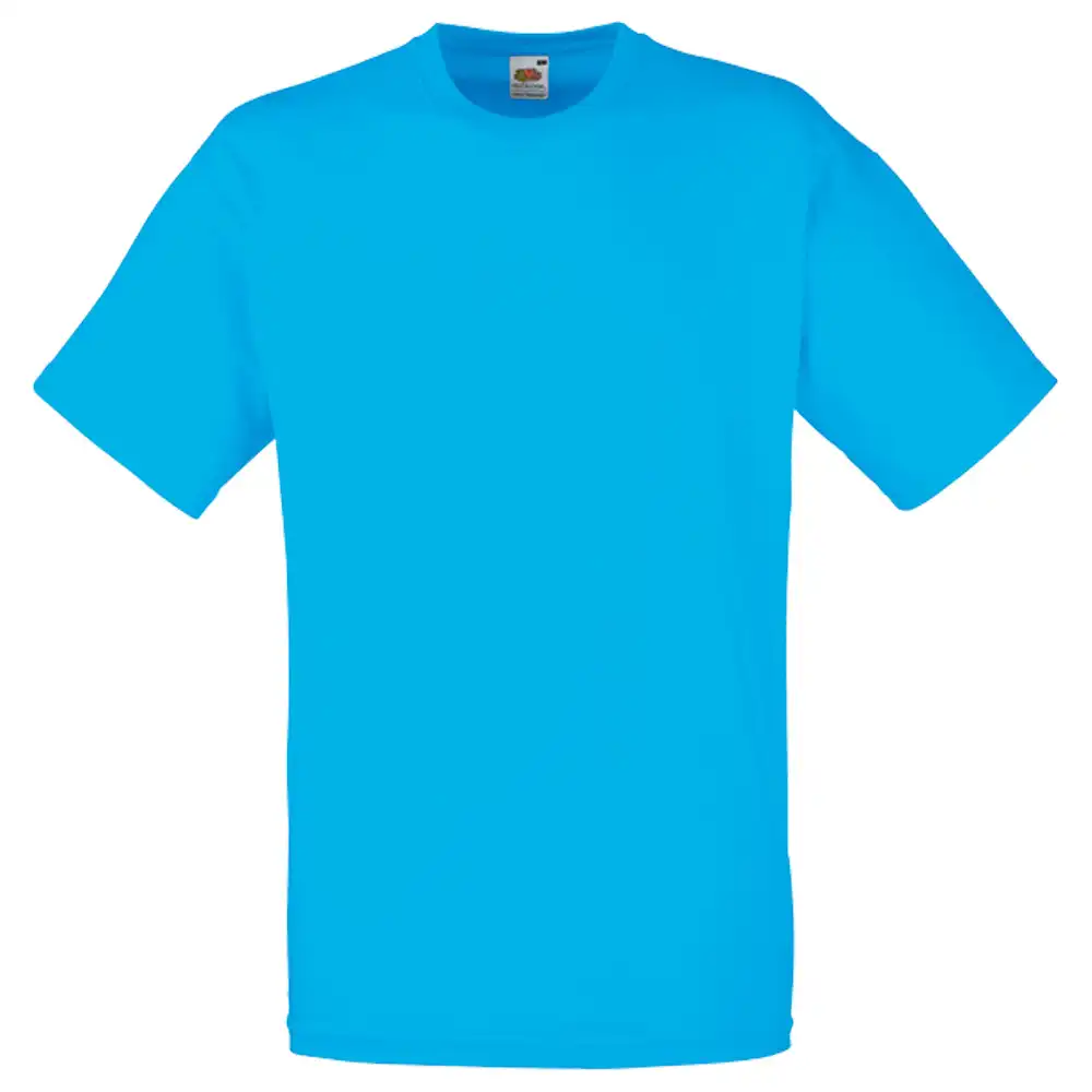 T-Shirt "F140" 100% Baumwolle Valueweight in azure blue, L - Bild 1