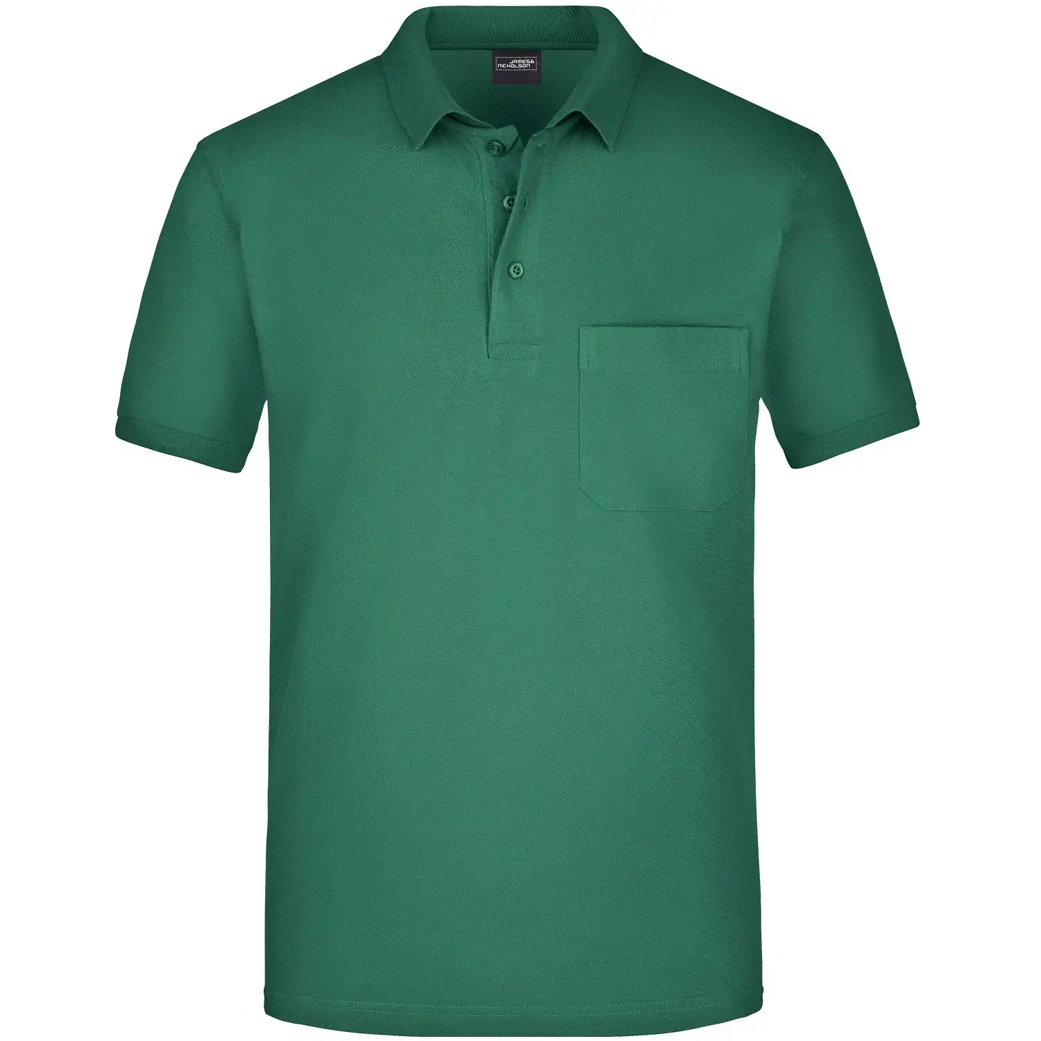 Pocket Polo-Shirt "JN922" in dark-green, XL - Bild 1