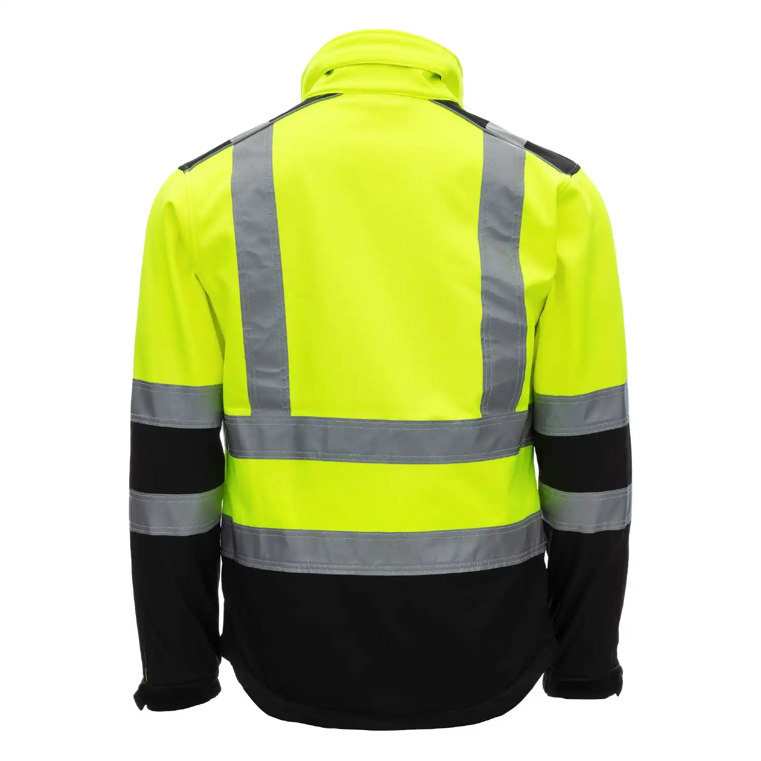 Warnschutz Softshelljacke "MOTION TEX VIZ" in gelb/schwarz, XXL - Thumbnail 2
