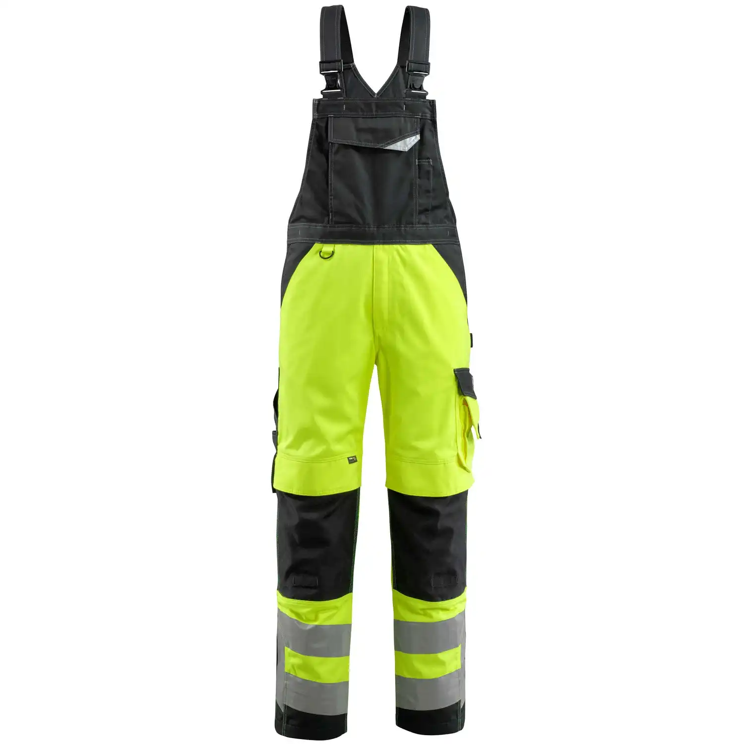 Warnschutz Latzhose "NEWCASTLE" Safe Supreme in gelb/schwarz, 76C46 (EU 23) - Bild 1
