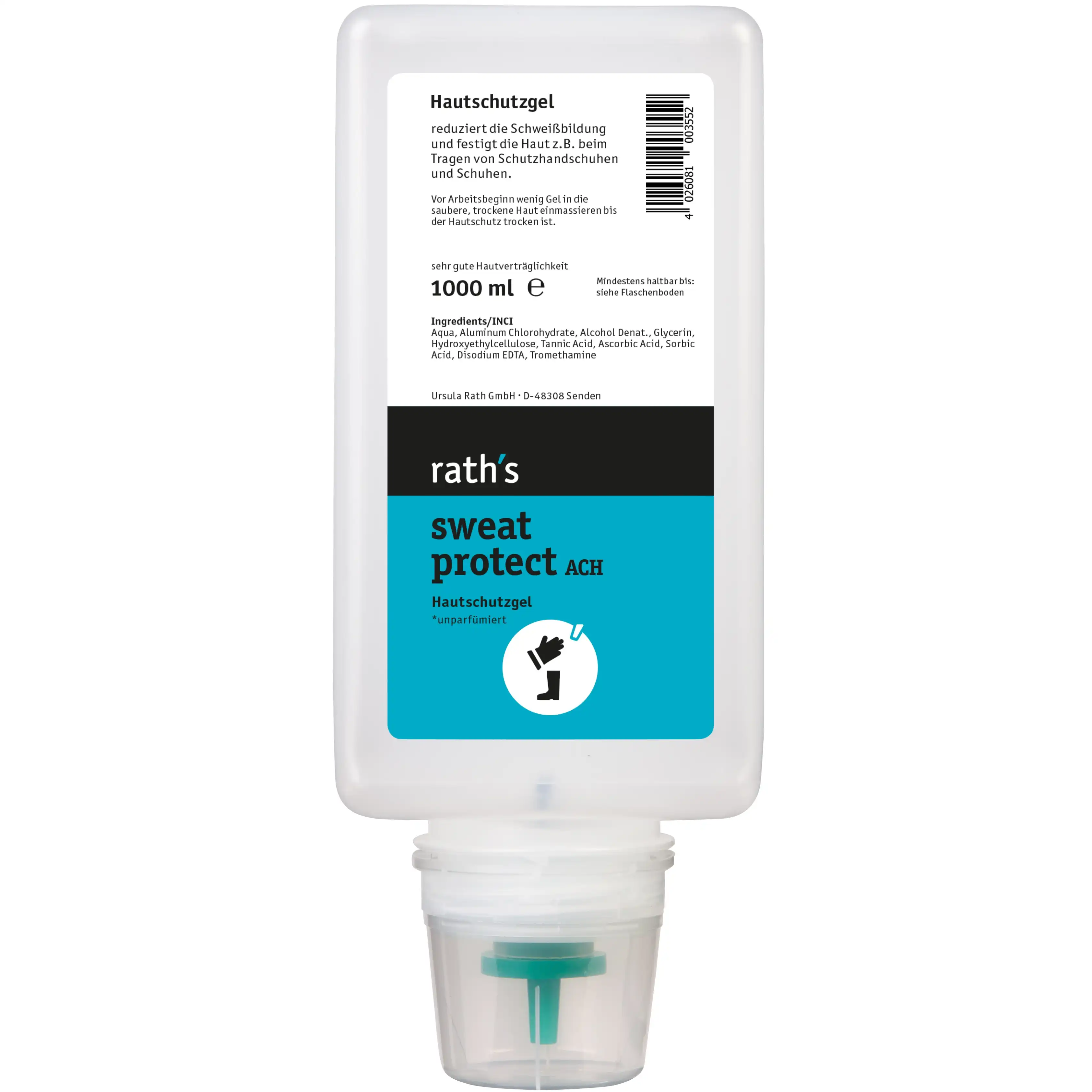 Hautschutzgel "sweat protect" |1L-Softflasche - Bild 1