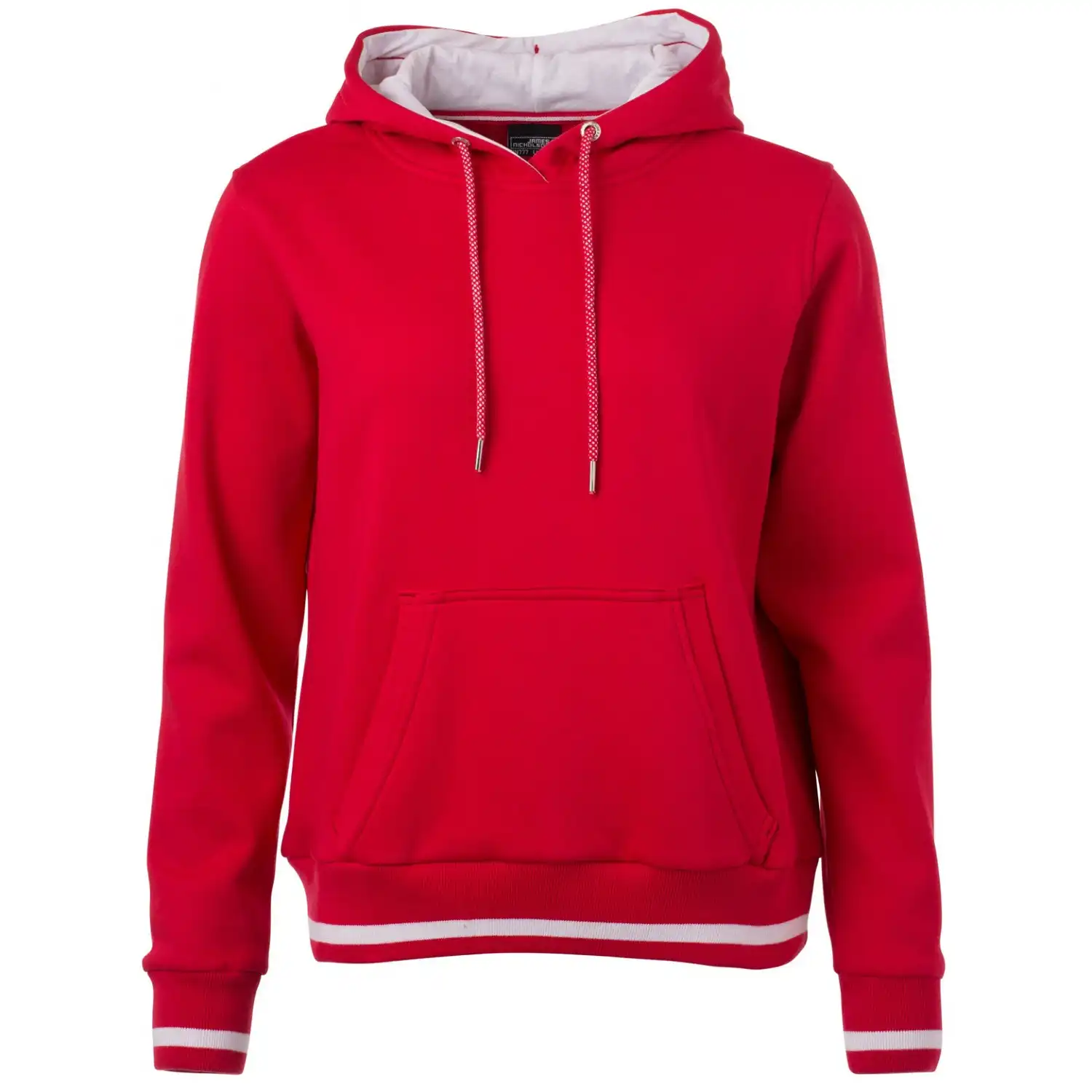 Damen Kapuzen-Sweatshirt "JN777" in red/white, L - Bild 1