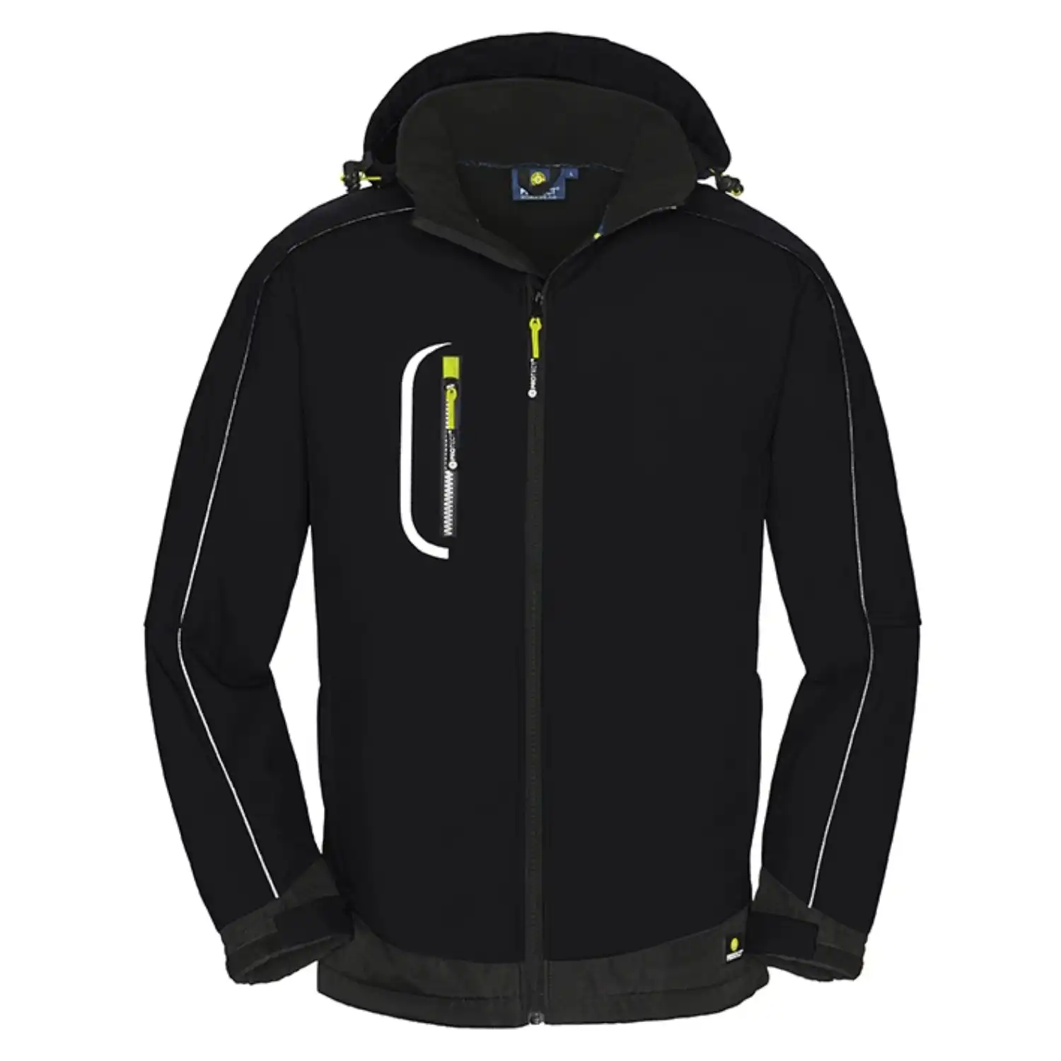 Workwear Softshell-Jacke "Montana" in schwarz, L - Thumbnail 1