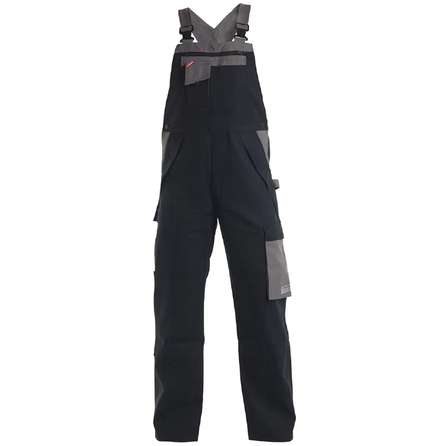Multinorm Latzhose "3234-825" Safety+ in schwarz/grau, 48 - Bild 1