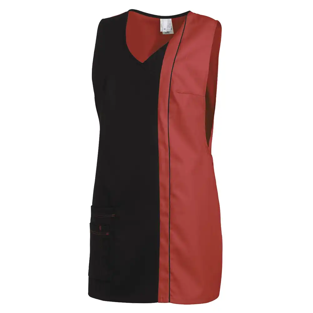Damen Überwurfschürze "08/2541" in schwarz/rot, I (36-42) - Bild 1