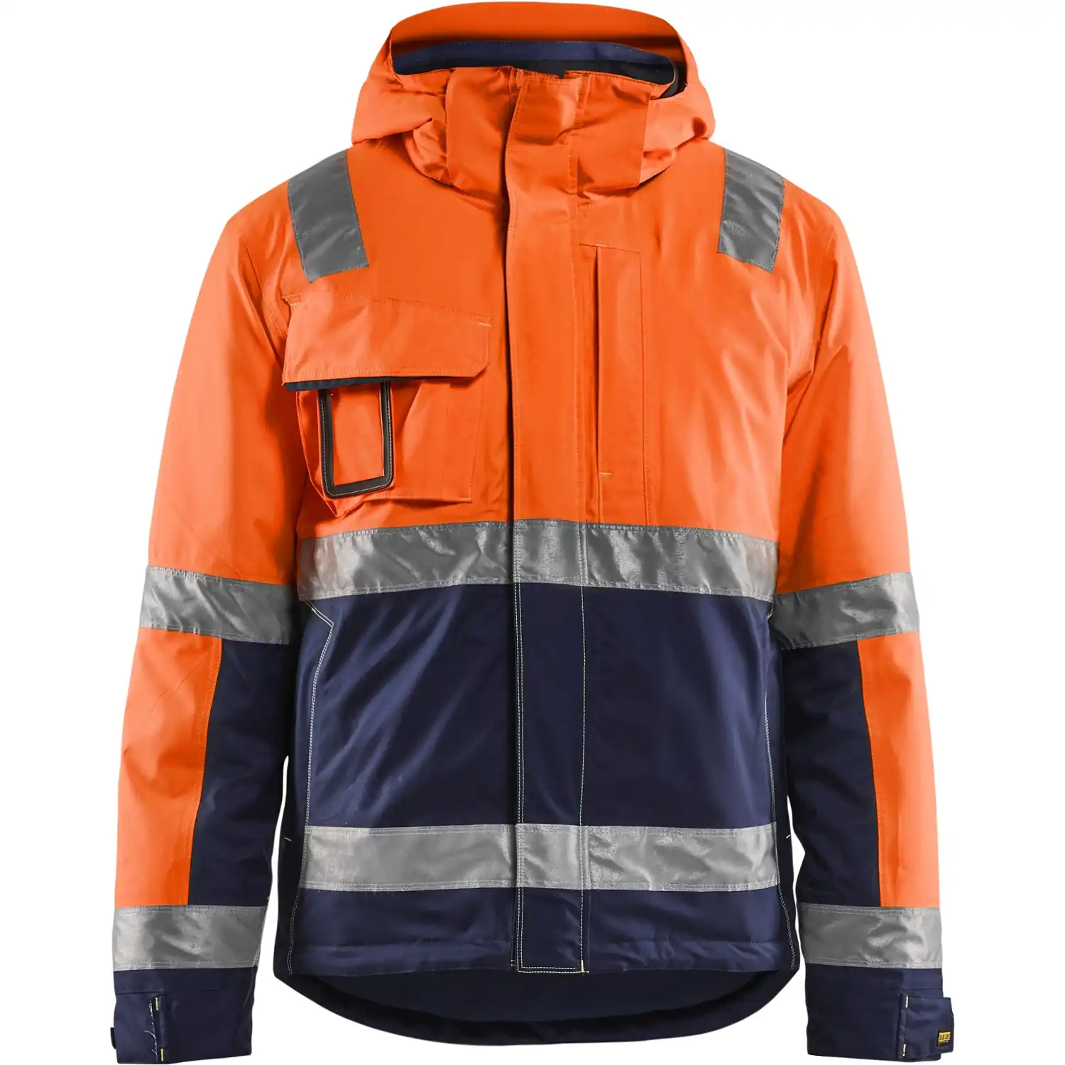 Warnschutz Winterjacke "4870" in orange/marine, 3XL - Thumbnail 1