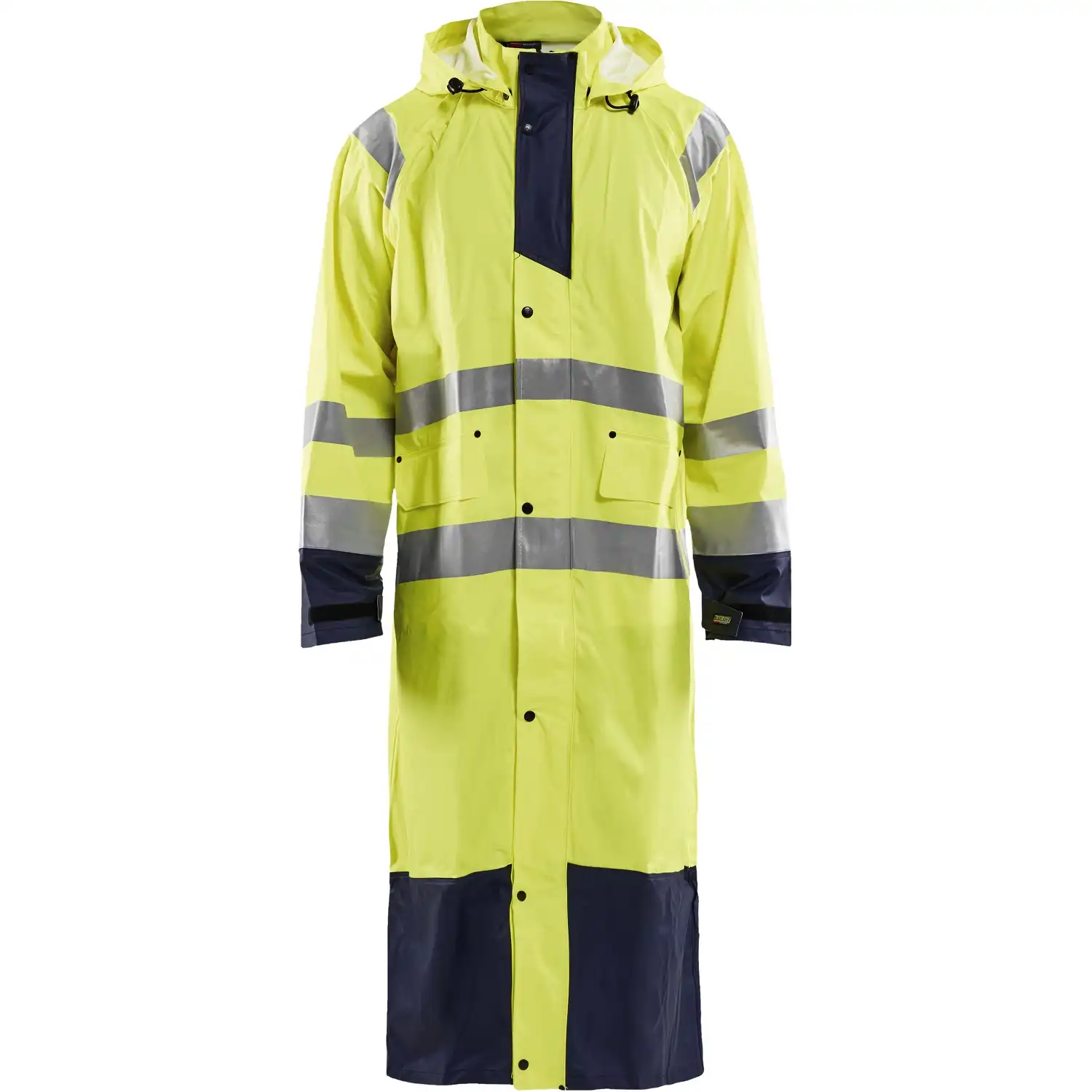Warnschutz Regenmantel "4325" Level 1 in gelb/marine, 4XL - Bild 1