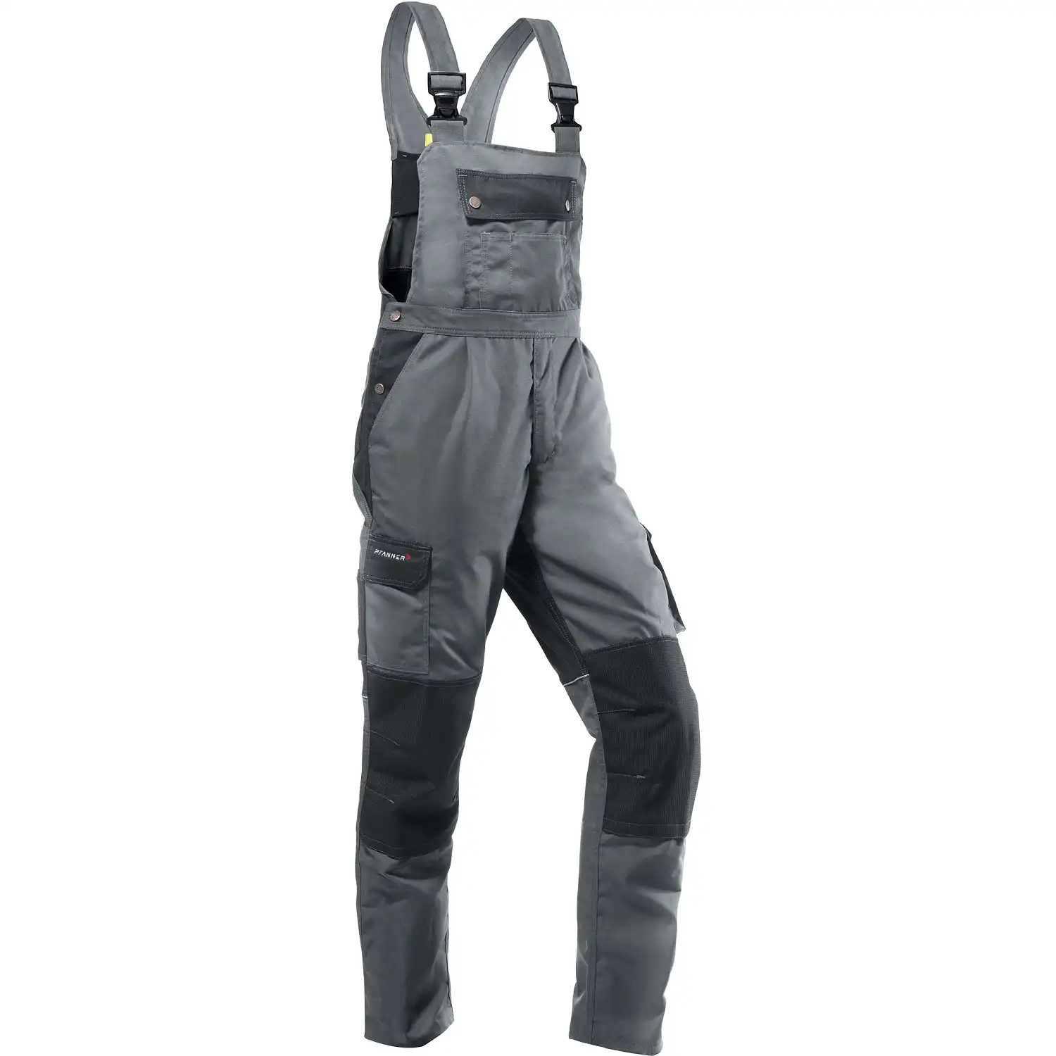 Latzhose "StretchZone®" Canvas® grau/schwarz in 54 - Bild 1