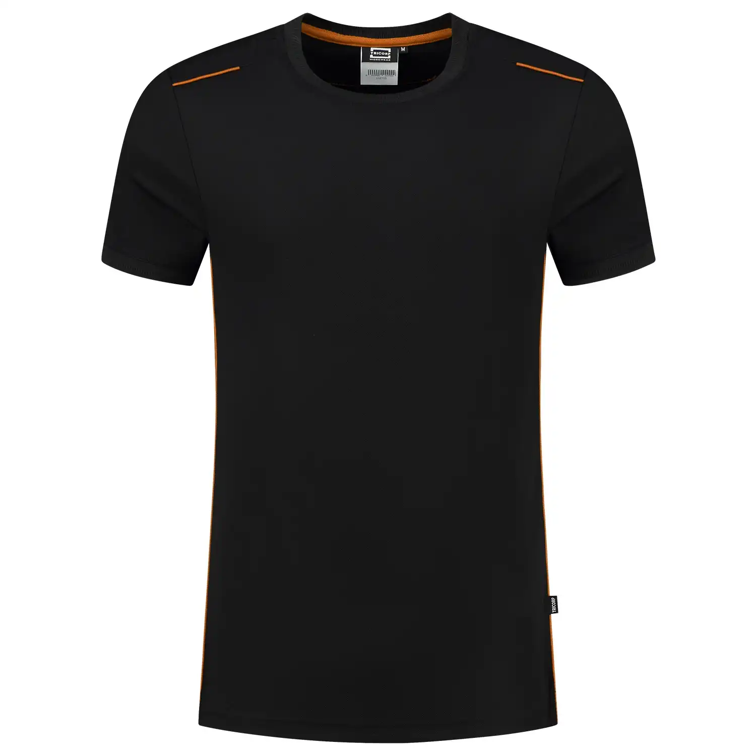 T-Shirt "102703" Accent in black/orange, XS - Thumbnail 1