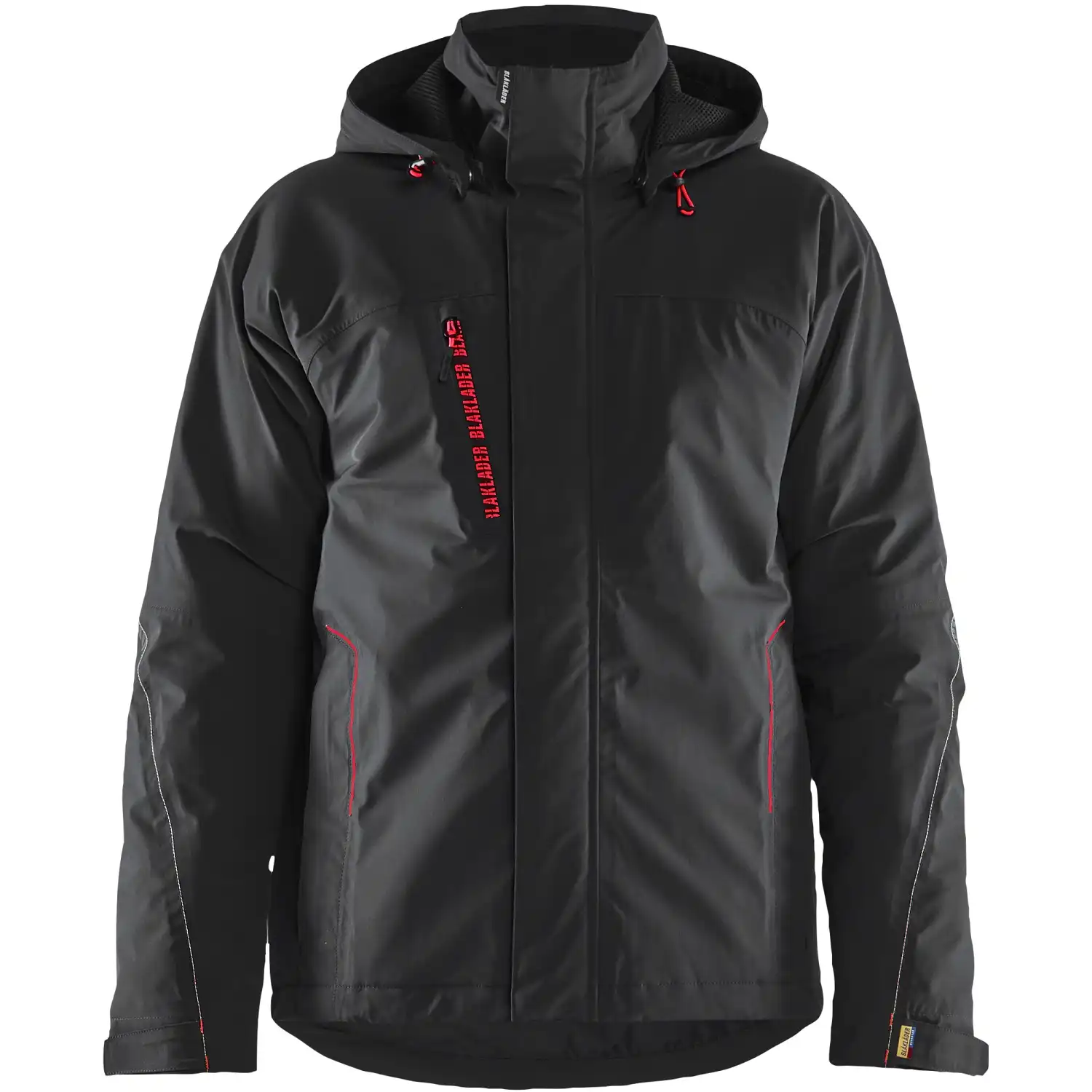 Stretch Winterjacke "4484" in schwarz/rot, XS - Thumbnail 1