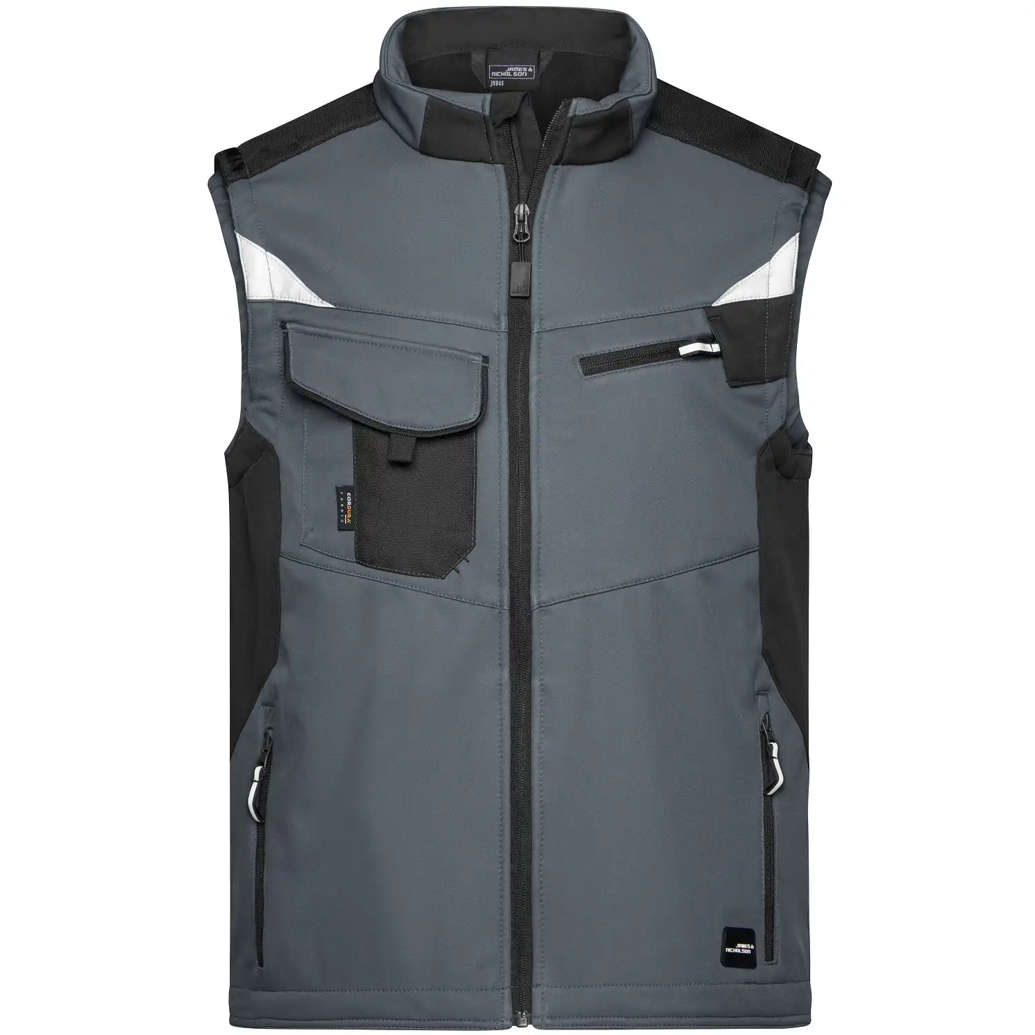 Softshellweste "JN845" in carbon/black, 3XL - Bild 1