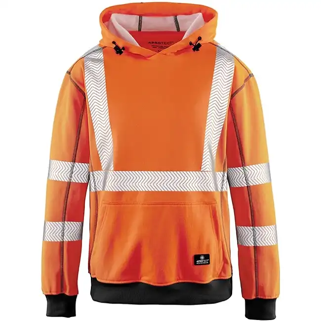 Warnschutz Kapuzen-Sweatshirt "PORTLAND" in Orange, XL - Thumbnail 1