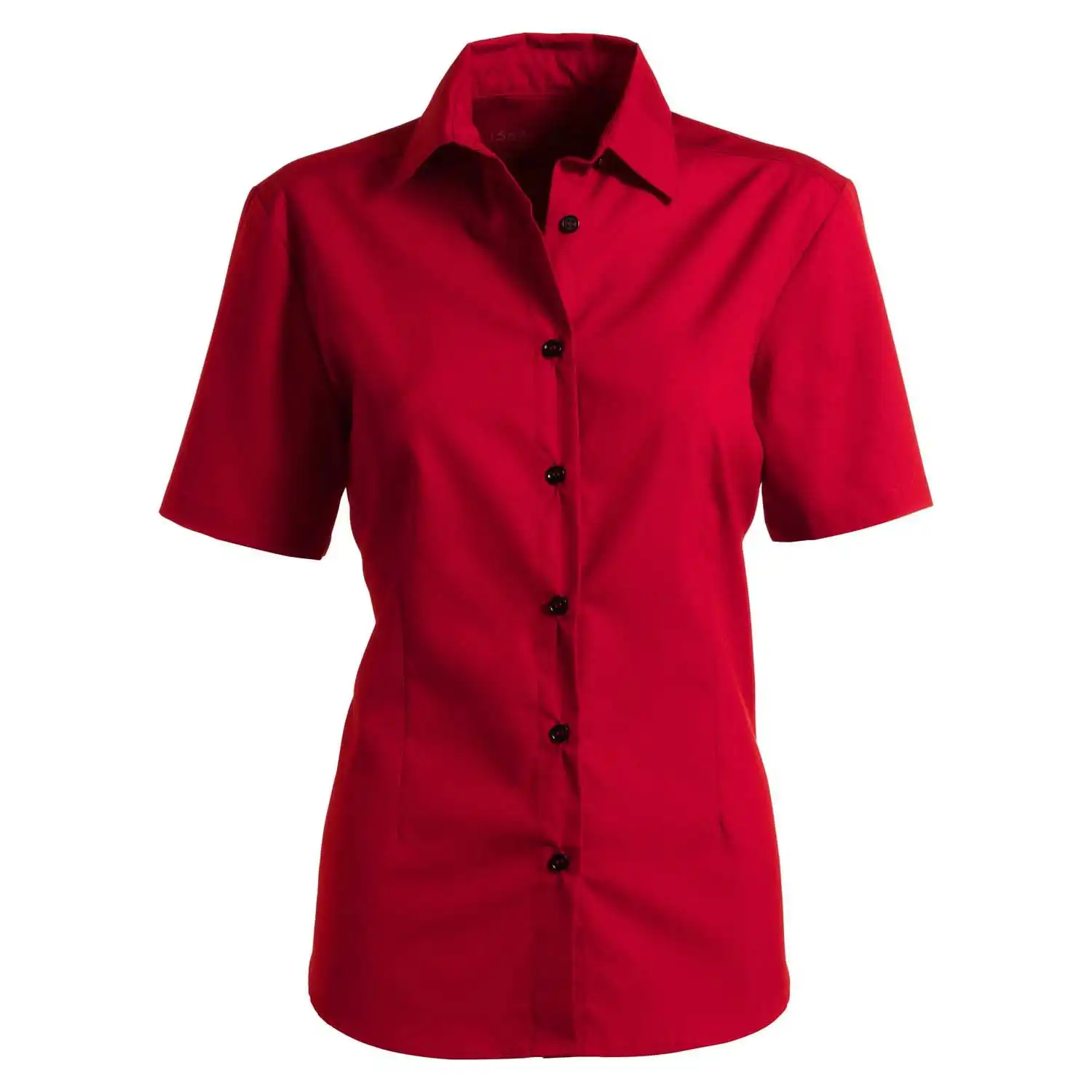 Damen Bluse kurzarm "1567" in Rot, L - Bild 1