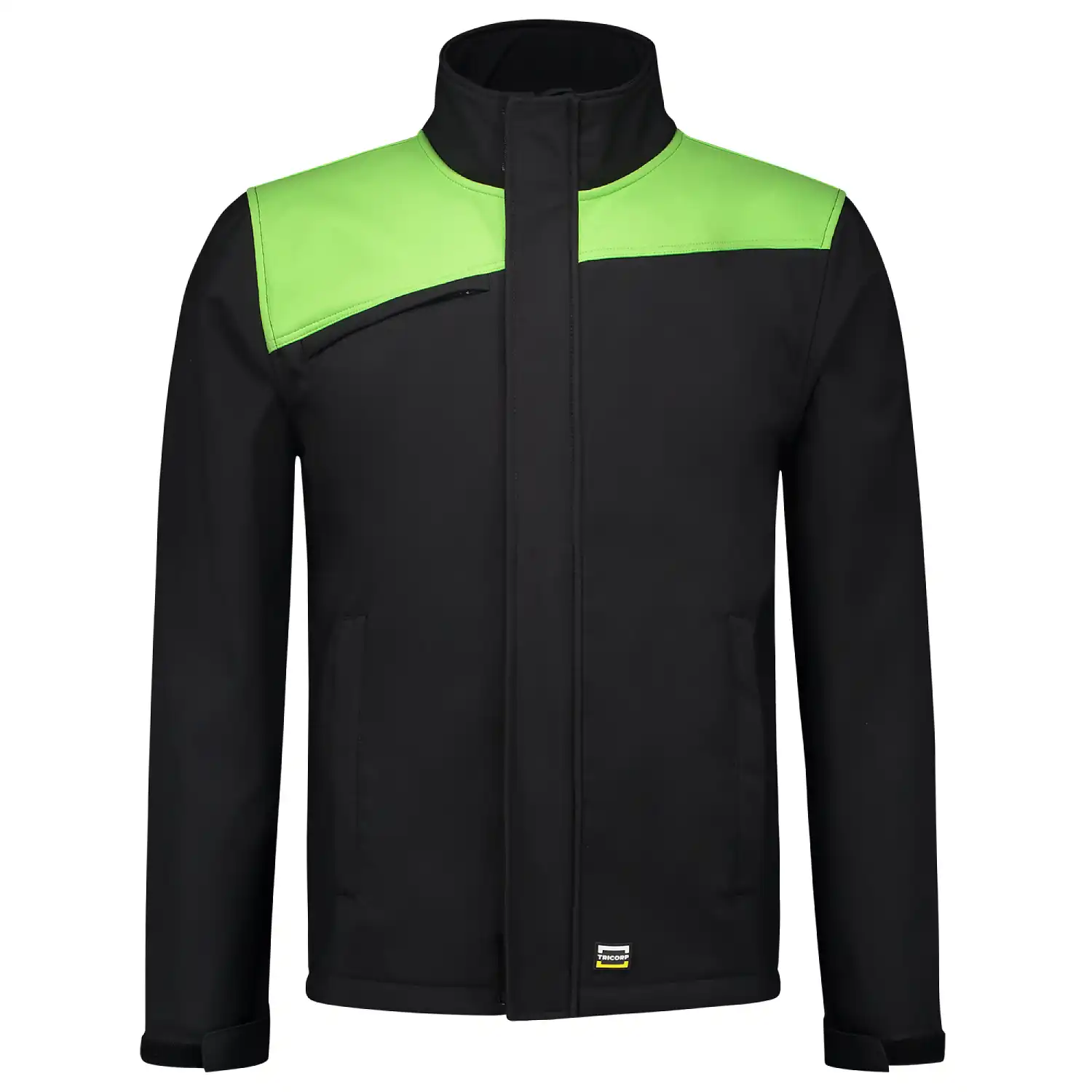 Softshelljacke Bicolor "402021" Workwear in XS, black/lime - Thumbnail 1