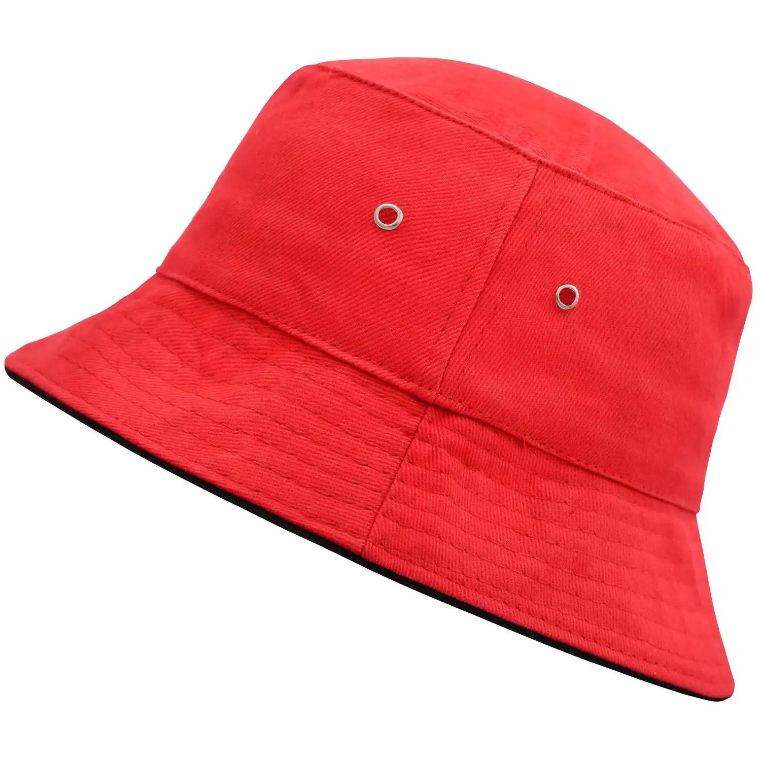 Fischerhut "MB012" Fisherman Piping Hat in red/black, S/M - Bild 1