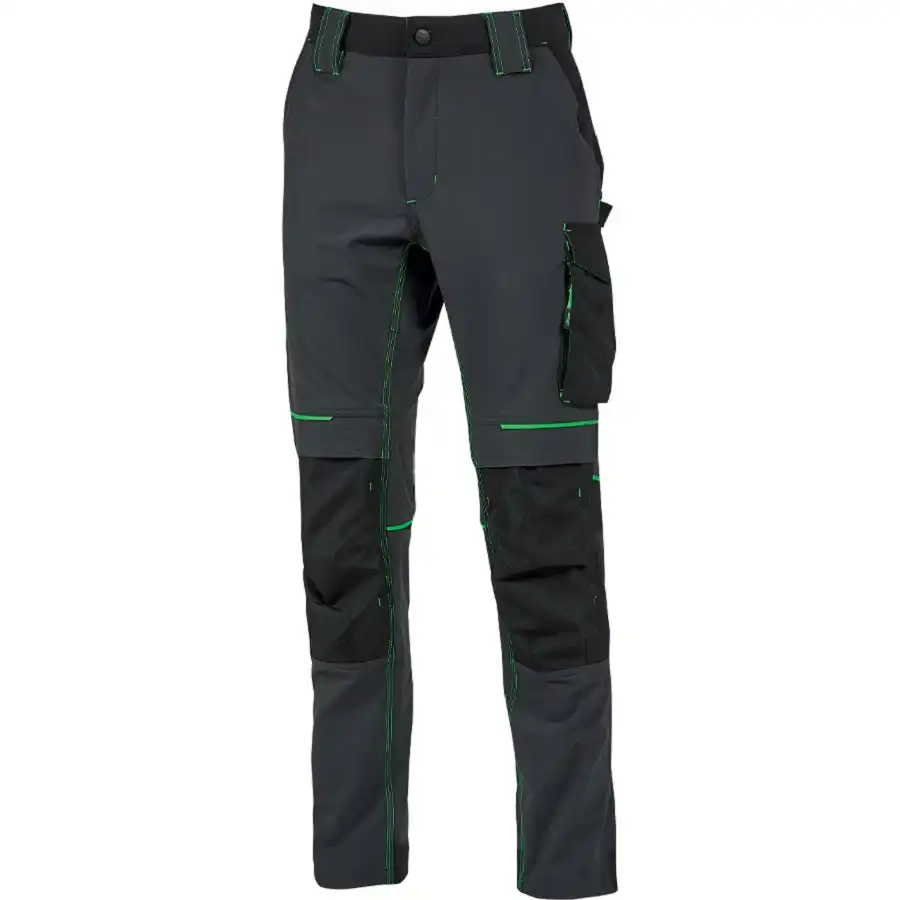 Stretch-Bundhose "ATOM" Performance  in asphalt grey/green, L - Bild 1