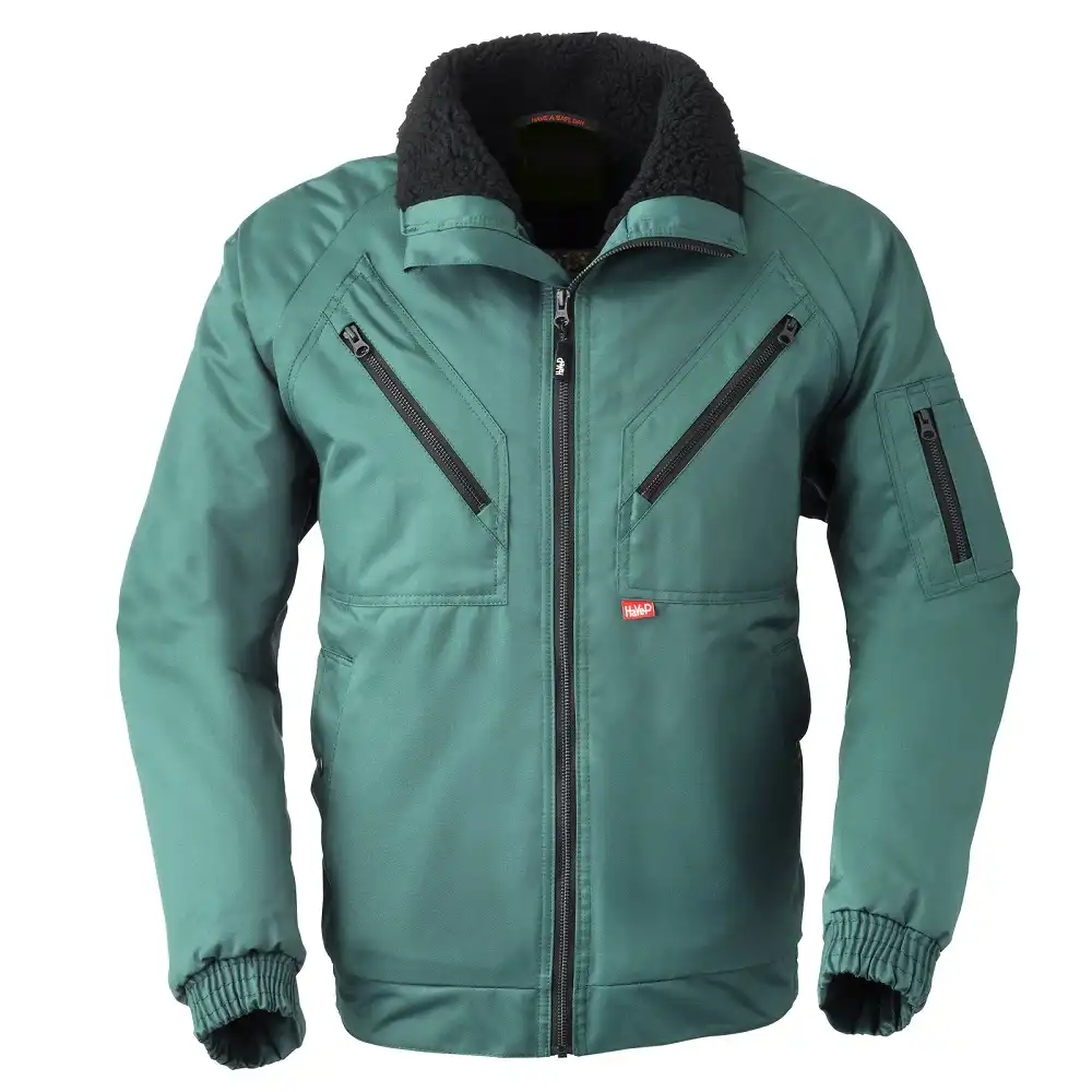 Pilotjacke "5032" Basic in grün, L - Bild 1