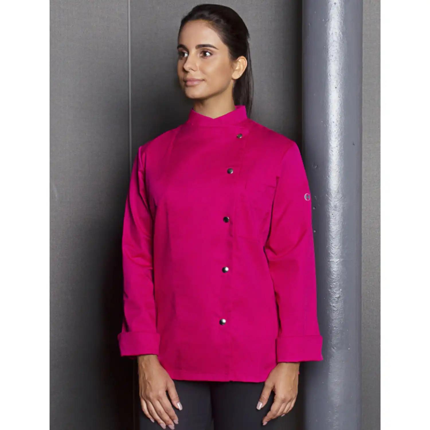 Damen Kochjacke Larissa "JF 3" in pink, 36 - Thumbnail 7