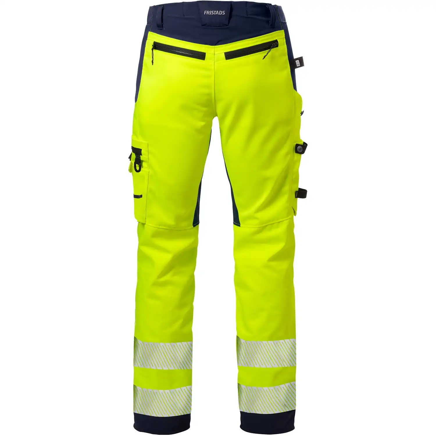 Warnschutz Stretch Handwerkerhose "2707 PLU" Stiby Kl. 2 in gelb/marine, C44 - Thumbnail 2