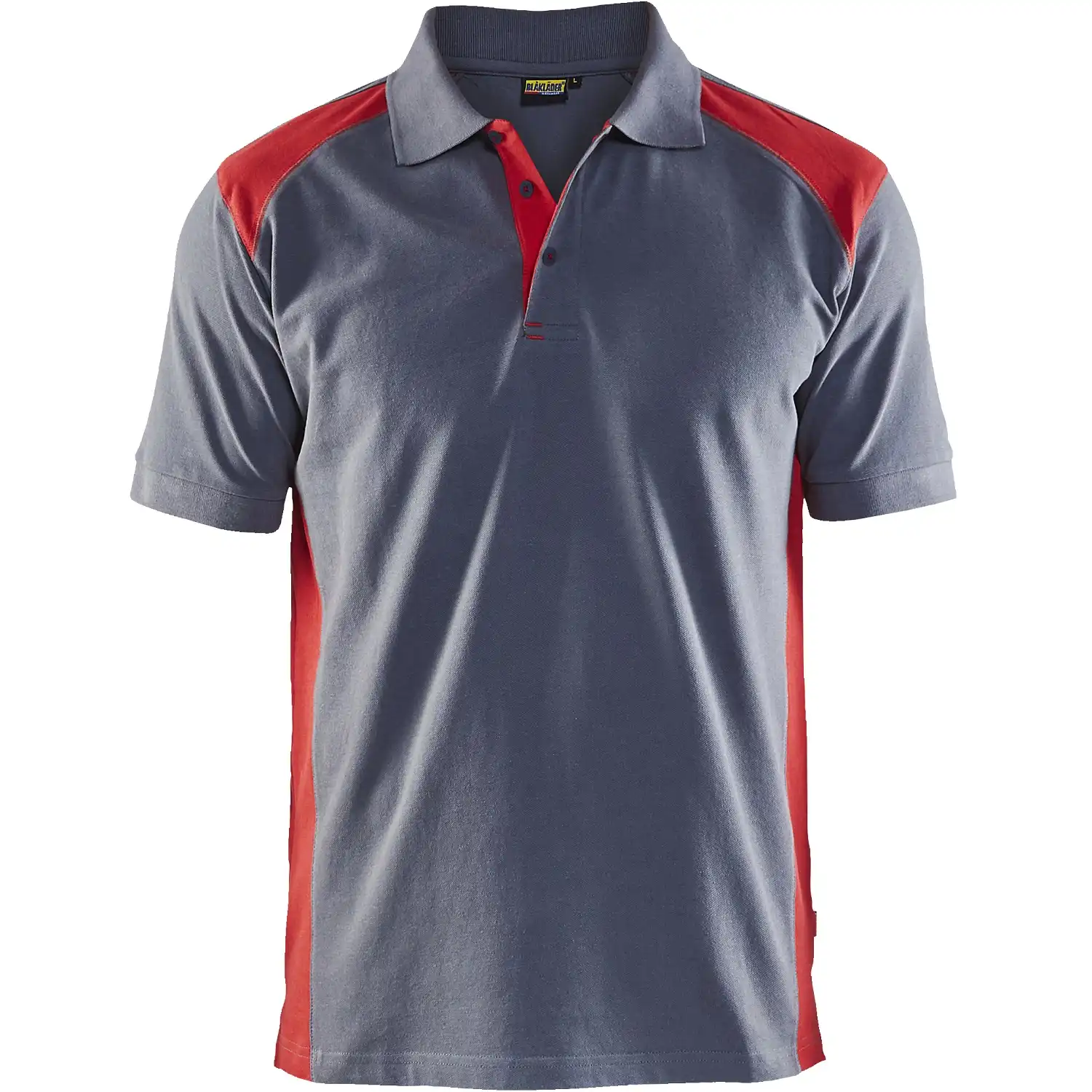 Polo-Shirt "3324" in grau/rot, 3XL - Thumbnail 1