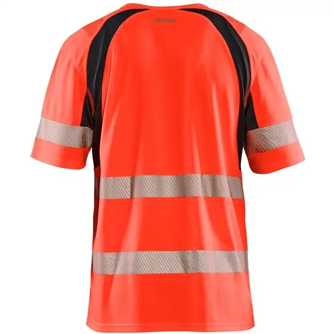 Warnschutz T-Shirt mit UV-Schutz "3397" in rot/schwarz, 3XL - Thumbnail 2