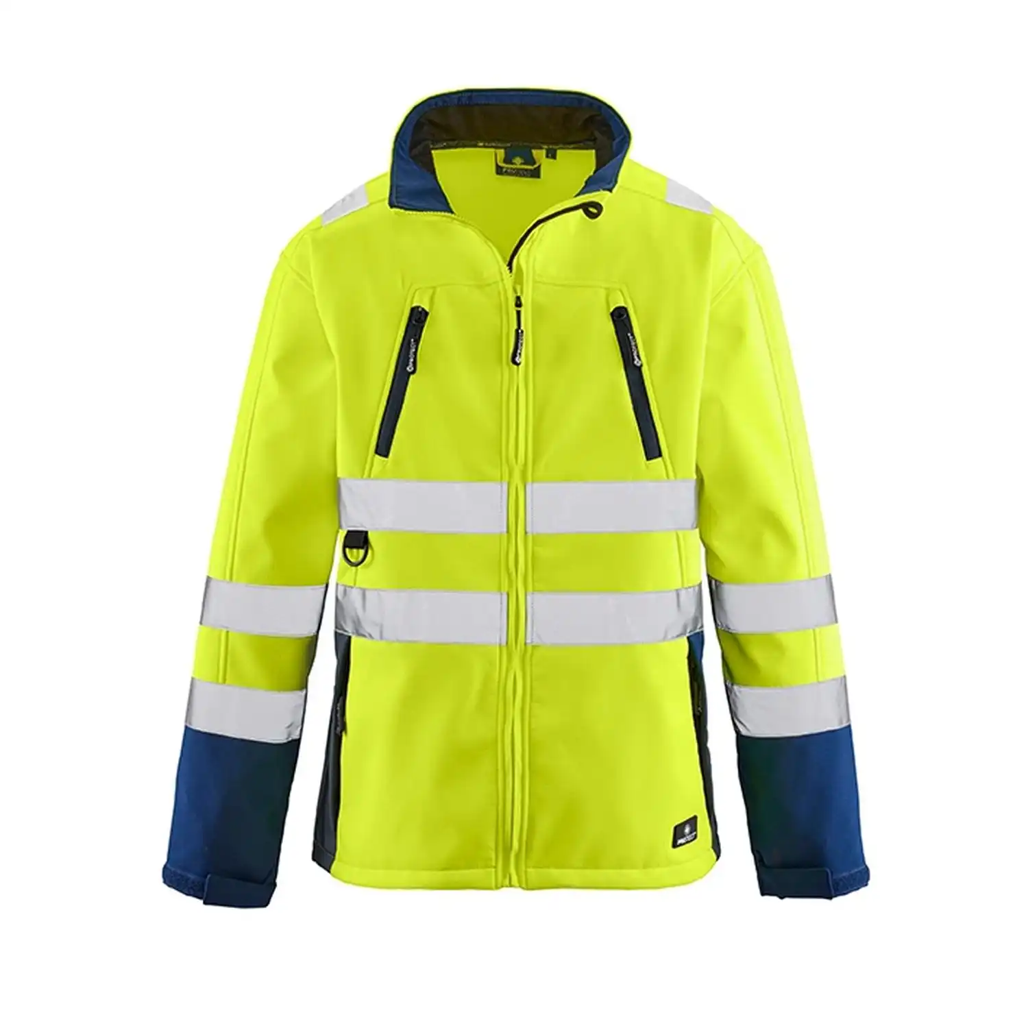 Warnschutzsoftshelljacke "PITTSBURGH" gelb/blau in XXL - Thumbnail 1