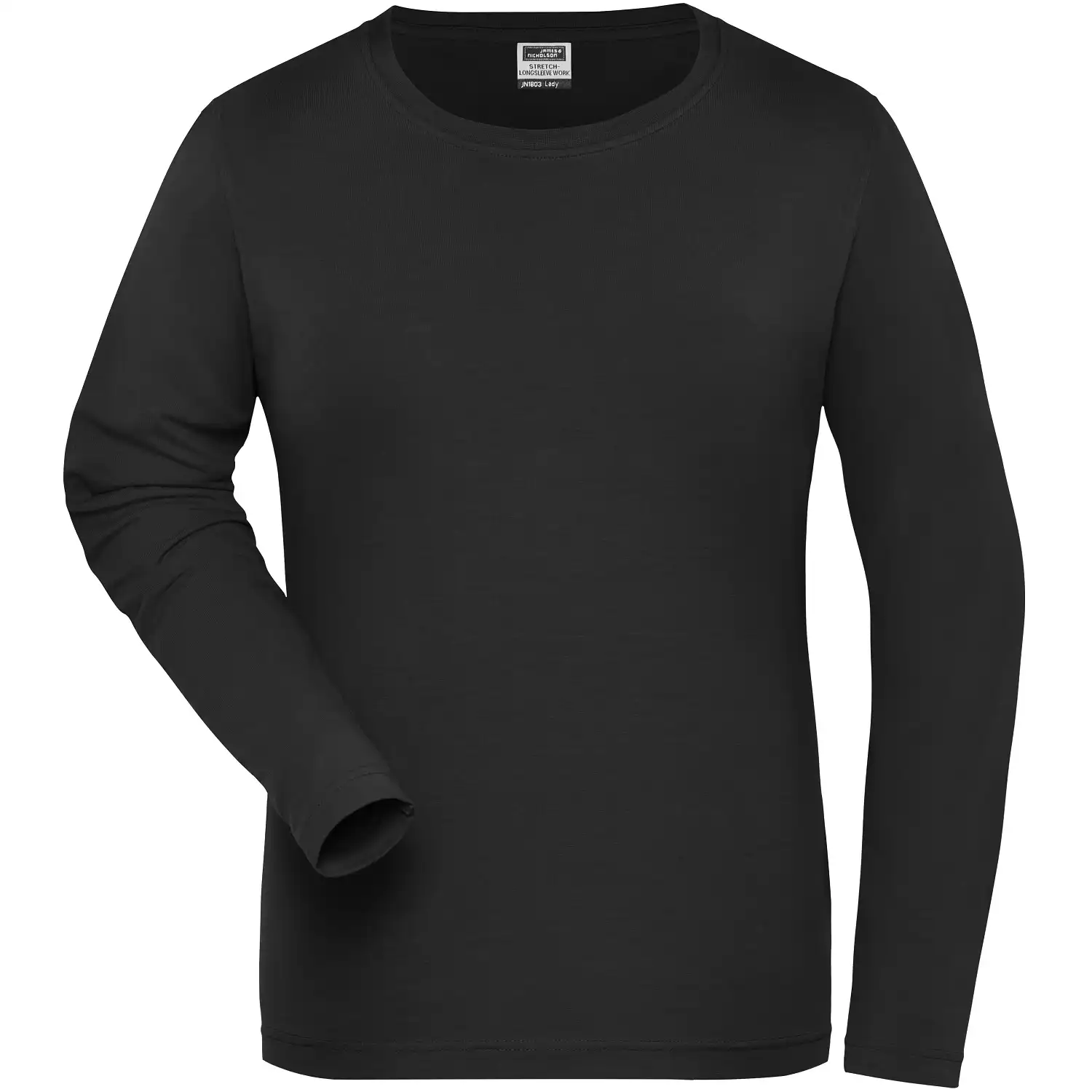 Damen Bio Stretch Langarmshirt "JN1803" UV-Schutz in black, L - Bild 1