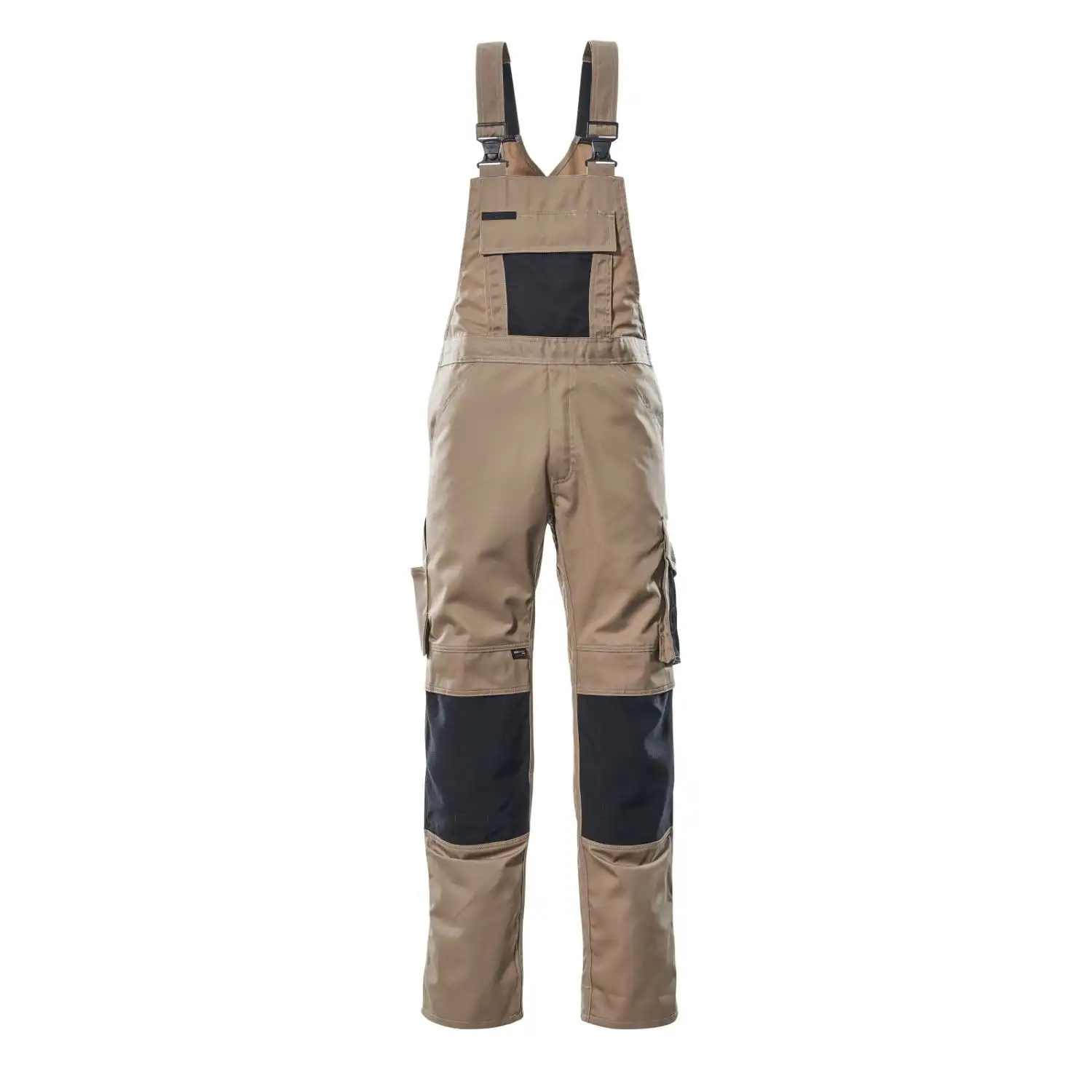Latzhose "AUGSBURG" Unique in hellkhaki/schwarz, 82C50 (EU 50) - Thumbnail 1