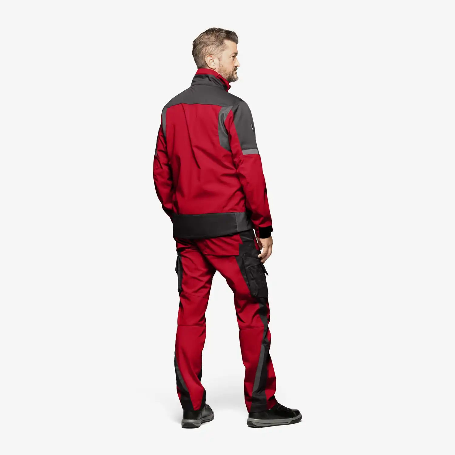 Arbeitsjacke "FRANK" in rot/schwarz, L - Thumbnail 2