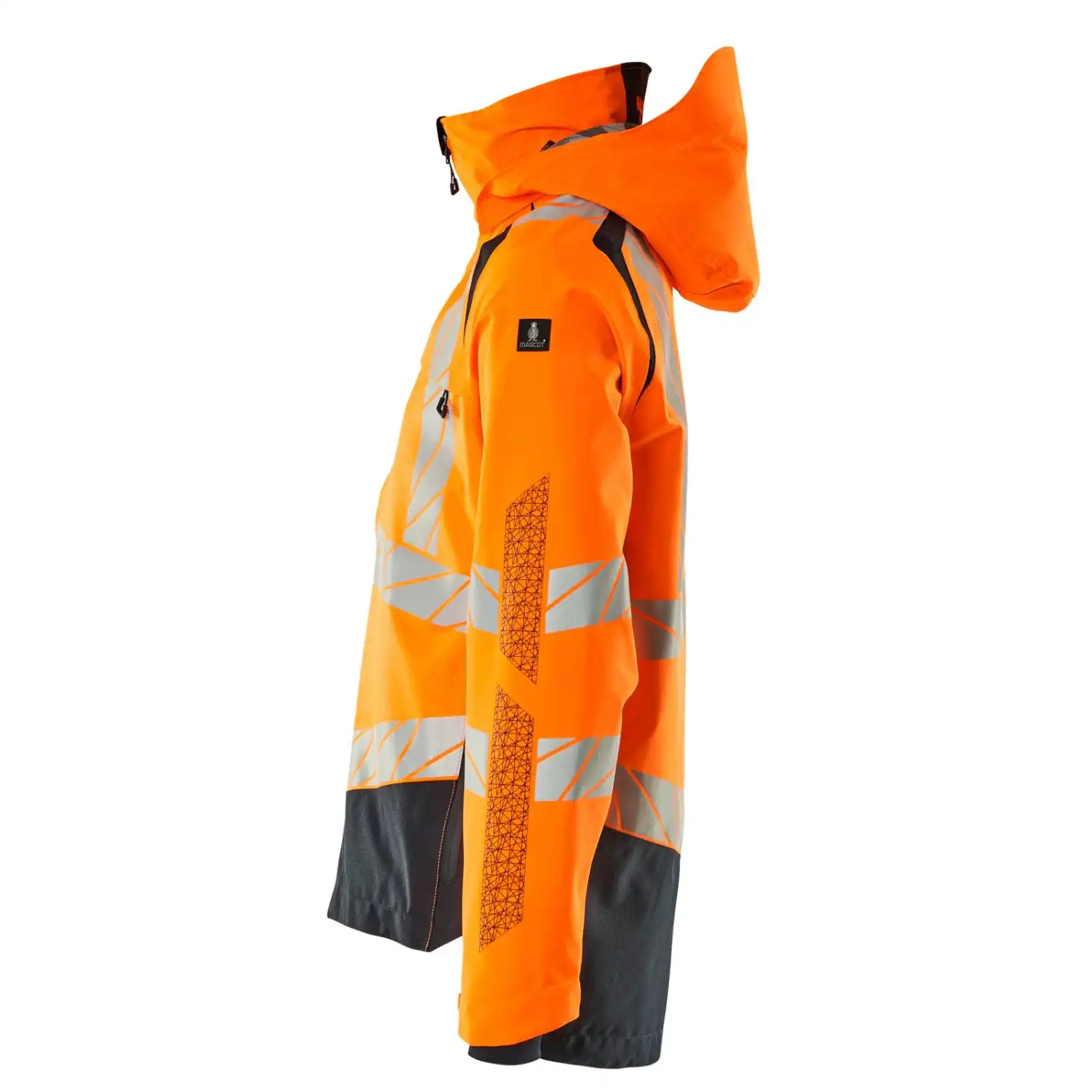 Warnschutz Regenjacke zweifarbig "ACCELERATE SAFE" in orange/schwarzblau, XXL - Thumbnail 3