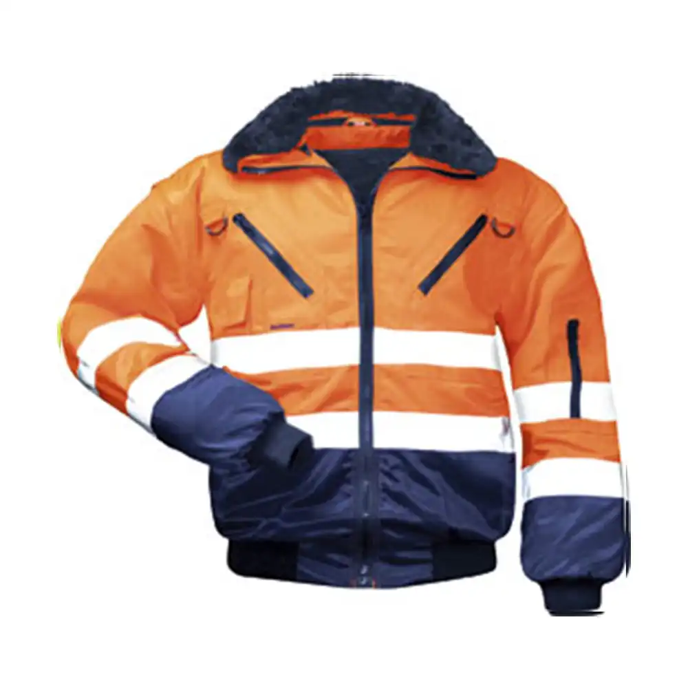 Warnschutz-Pilotenjacke 4in1 "ERIK" orange/marine in L - Bild 1