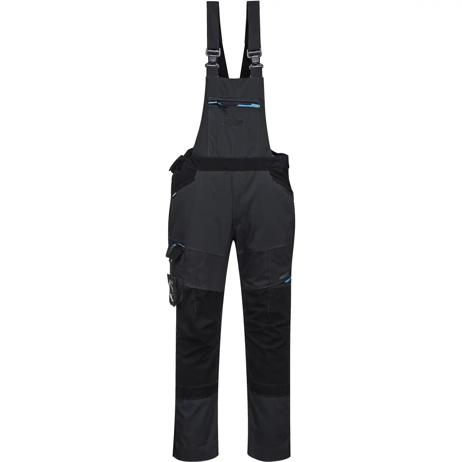 Latzhose "T704" WX3 in metal grey, S - Thumbnail 1