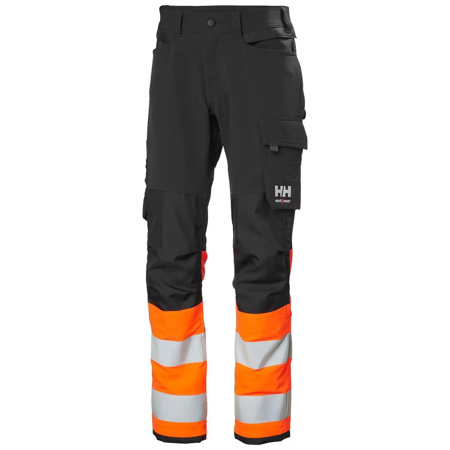 Warnschutz Stretch Bundhose Kl. 1 "ALNA 4X HH CONNECT™" in orange/dunkelgrau, C60 - Thumbnail 1