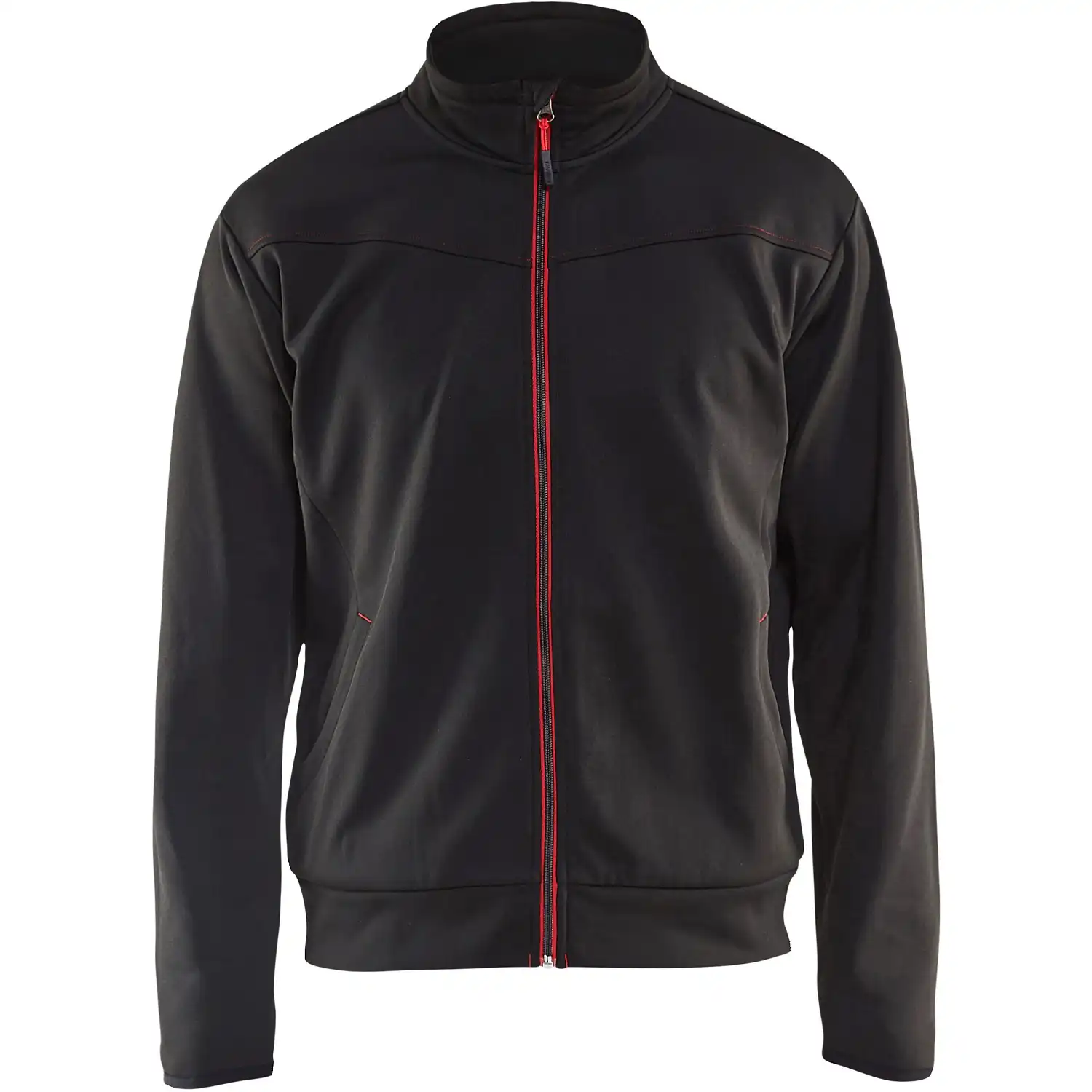 Sweatjacke "3362" Service Plus in schwarz/rot, XS - Thumbnail 1