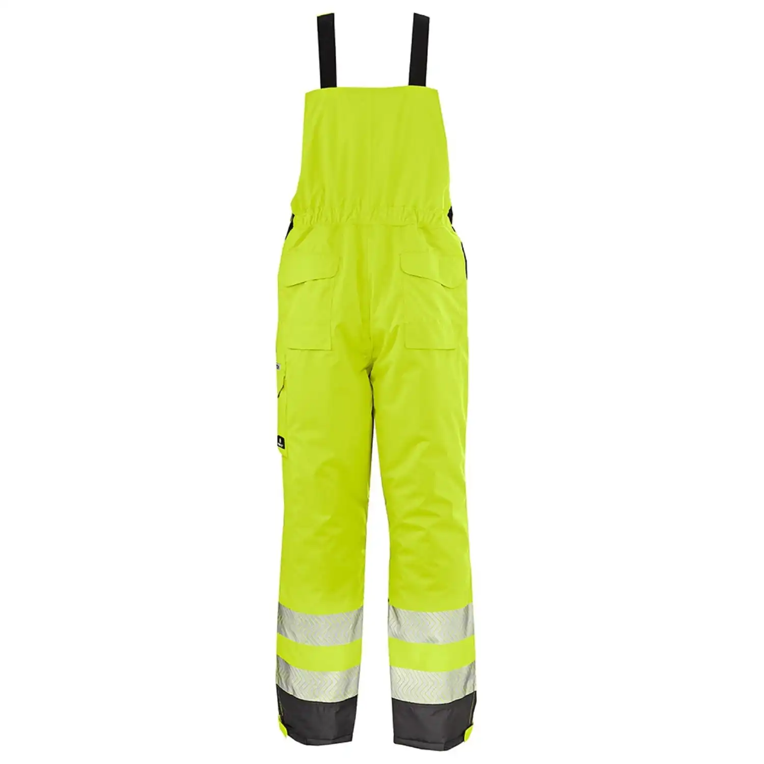 Warnschutz Winter-Latzhose "ATLANTA" in gelb/grau, L - Thumbnail 2
