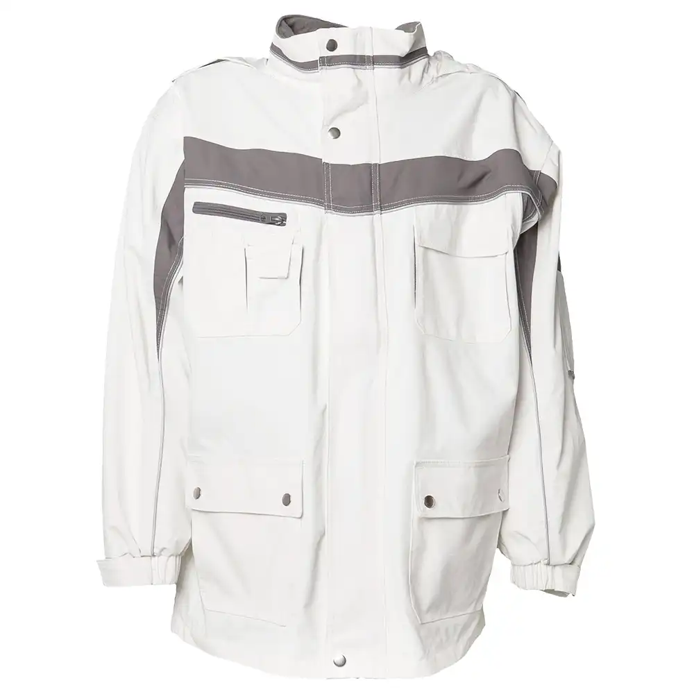 Allwetterjacke "PLALINE" in weiß/zink, 4XL - Bild 1