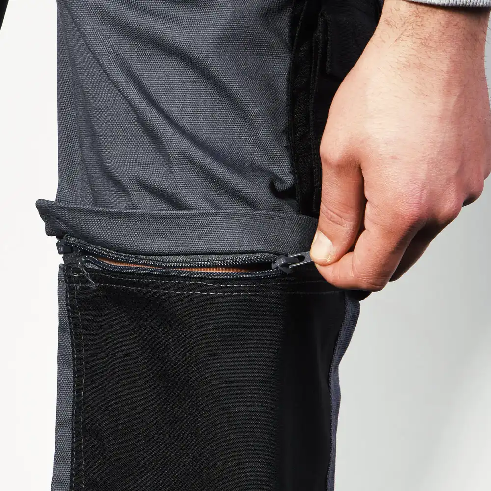 Bundhose 2in1 320g/m² "CANVAS" Cordura in grau, 48 - Thumbnail 3