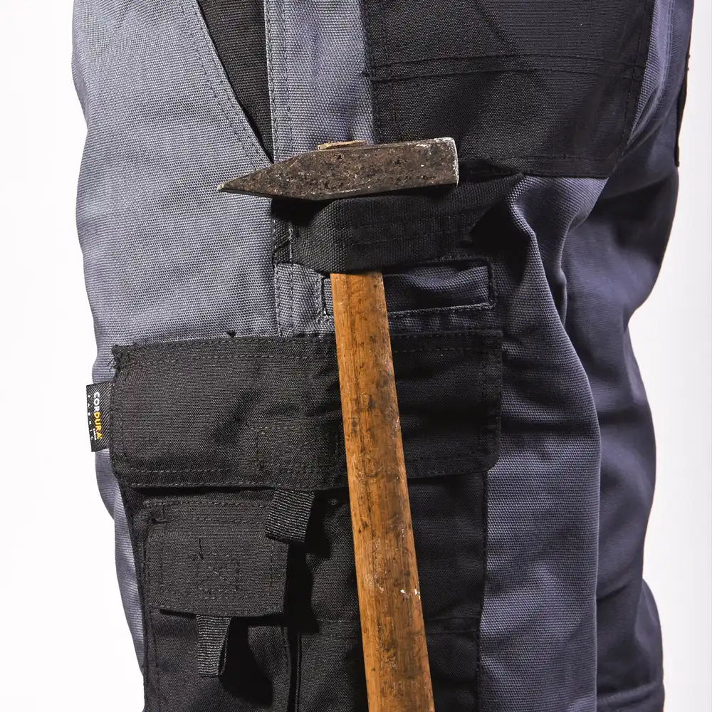 Bundhose 2in1 320g/m² "CANVAS" Cordura in grau, 48 - Thumbnail 6
