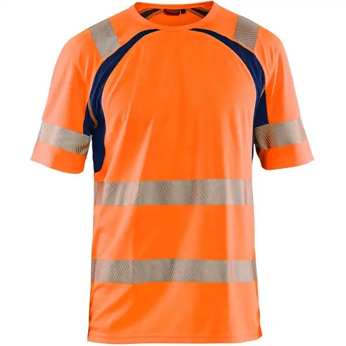 Warnschutz T-Shirt mit UV-Schutz "3397" in orange/marine, 3XL - Thumbnail 1