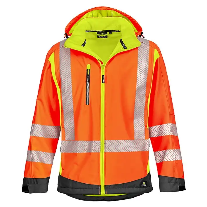 Warnschutz Softshelljacke "HOUSTON" in orange/gelb, M - Thumbnail 1