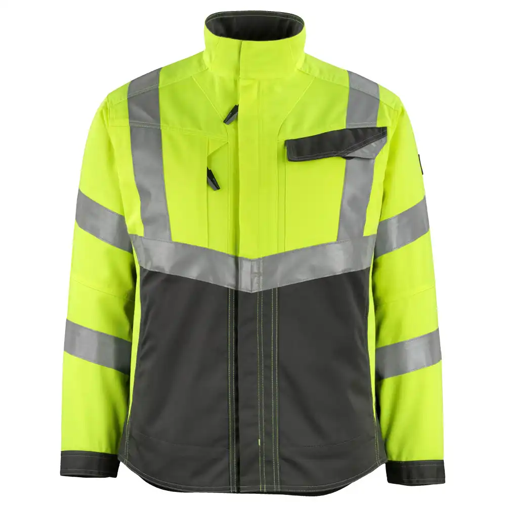 Warnschutz Jacke "OXFORD" Safe Supreme in warngelb/anthrazit, XXL - Bild 1