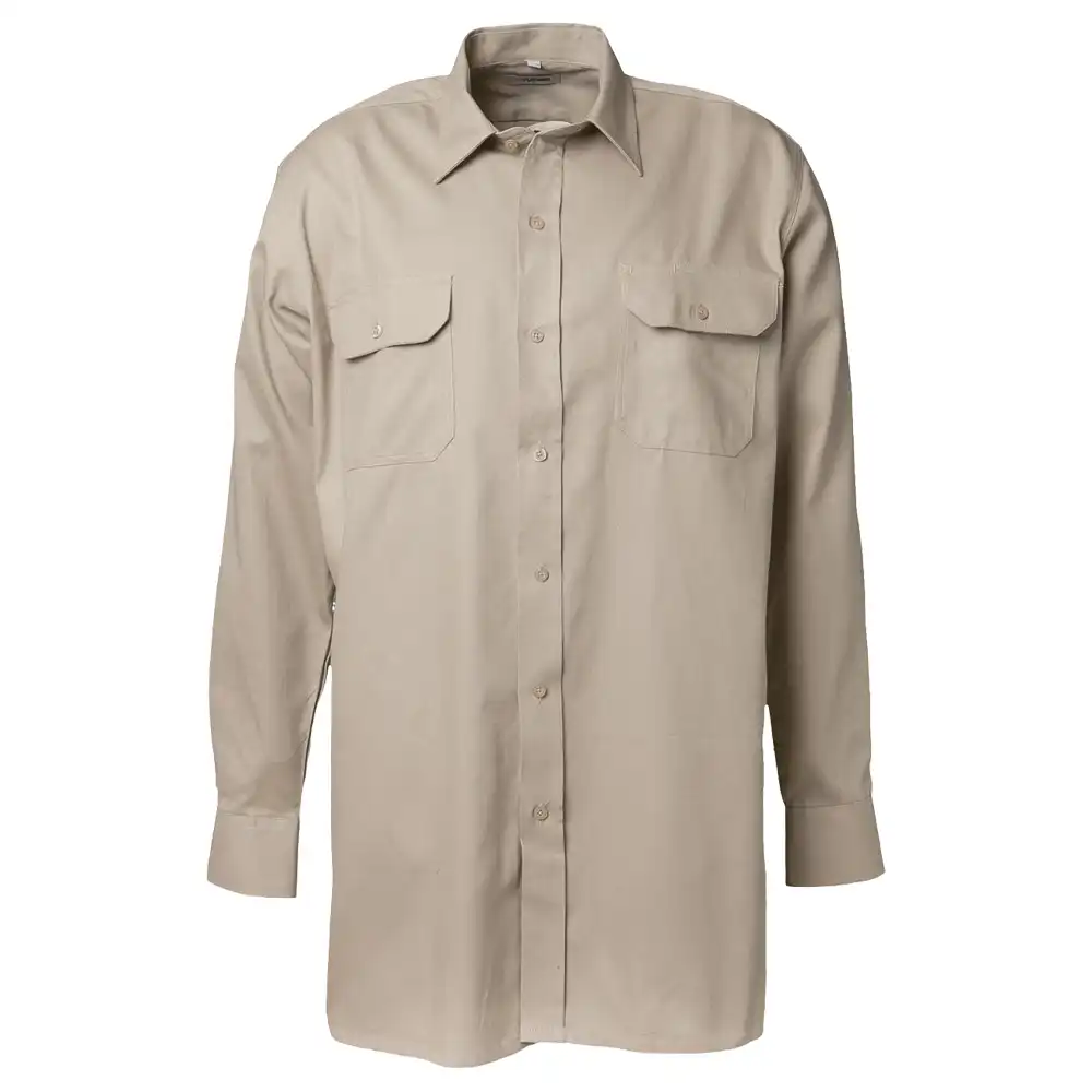 Arbeitshemd "KÖPER" langarm in khaki, 37/38 - Bild 1