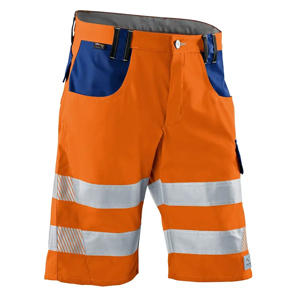 Warnschutz Shorts "REFLECTIQ" in orange/kornblau, 44 - Bild 1