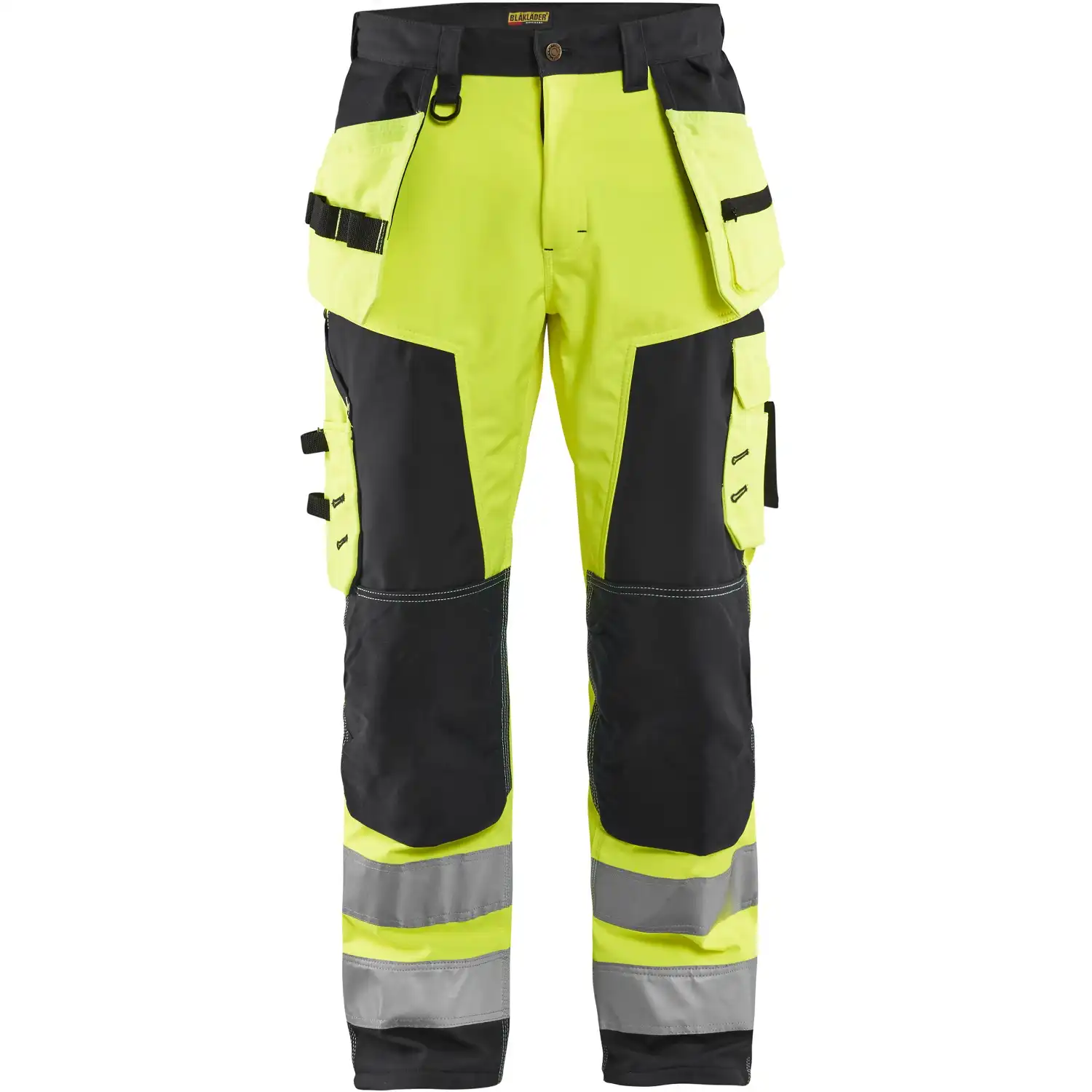 Warnschutz Softshell-Bundhose "1567" in gelb/schwarz, C56 - Thumbnail 1